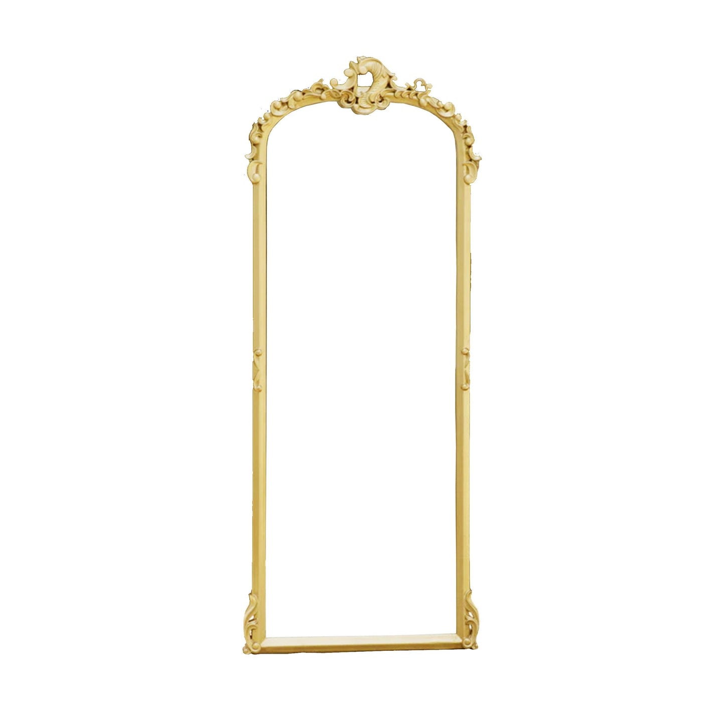 Handmade Royal Gold Wood Wall Mirror: Mid-Century Modern Decor (24x60 In.)