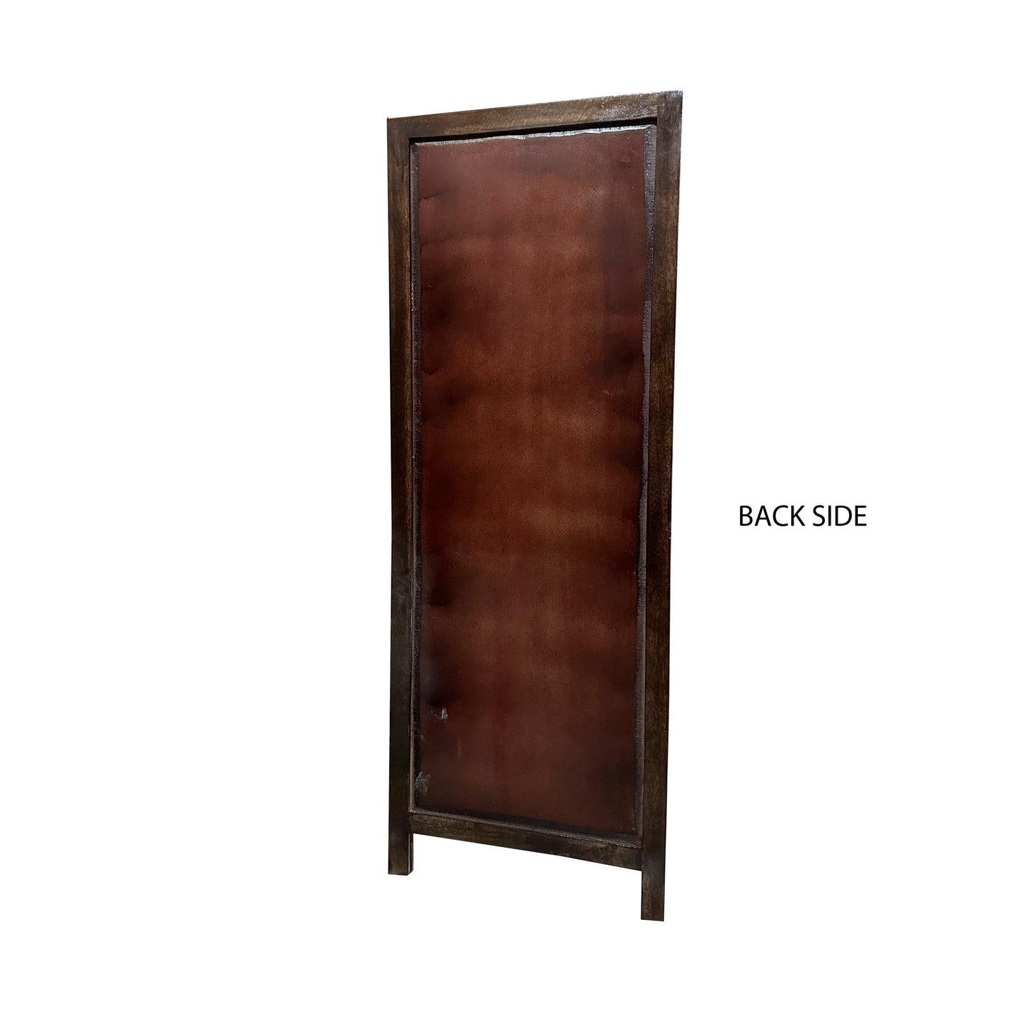 Mid-Century Modern Walnut Room Divider: Handmade Wooden Privacy Screen