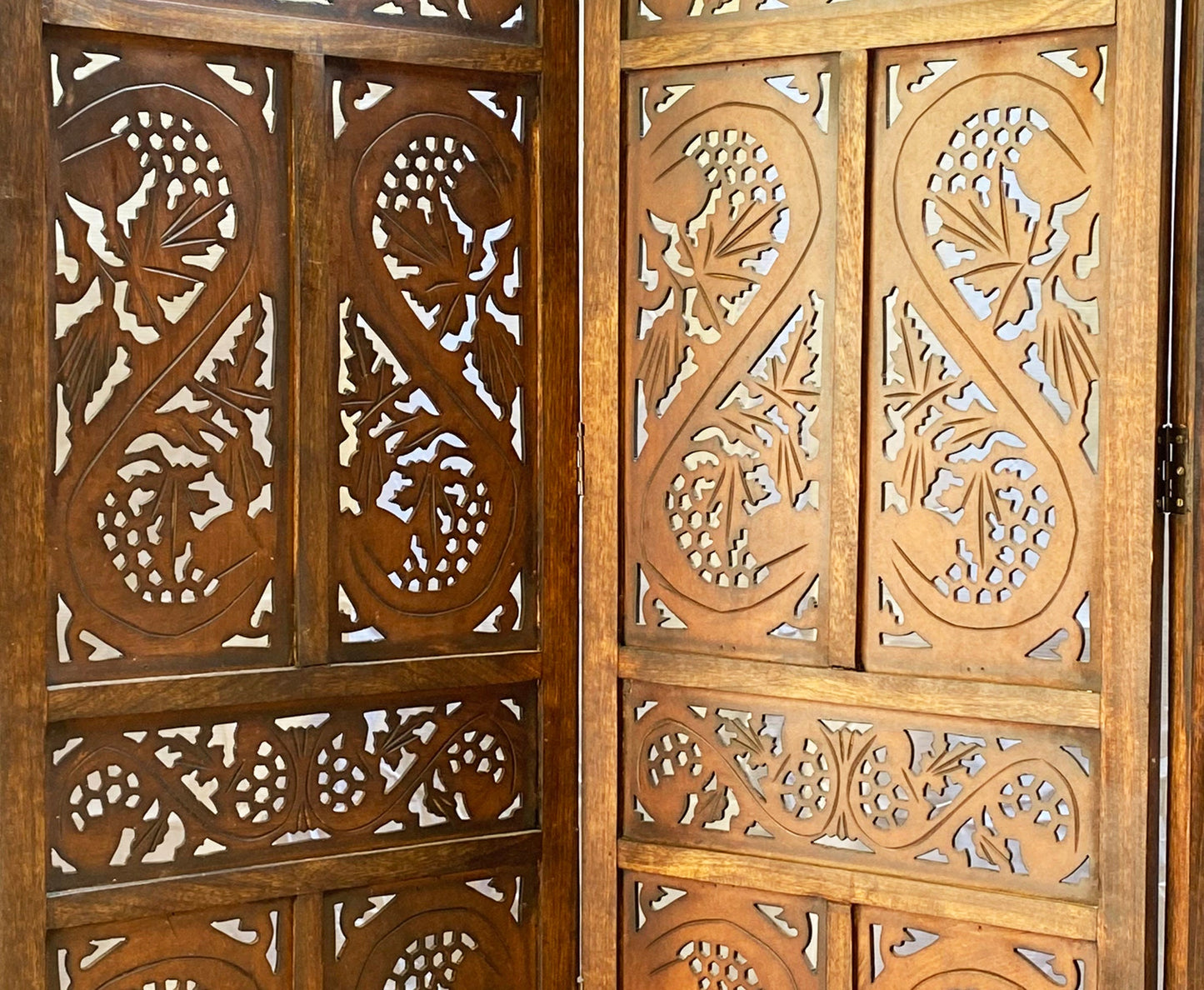 Mid century design Wooden Folding Divider, Partition, Handmade Self standing separator