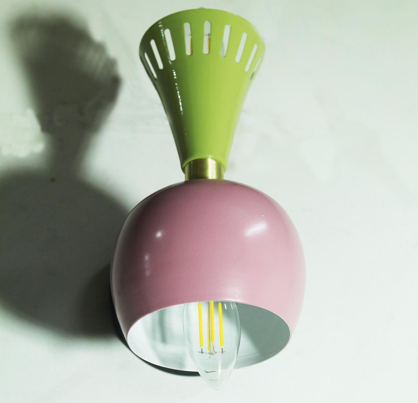 Handmade Moroccan Style Brass Wall Sconce: Multi Color Light Fixture