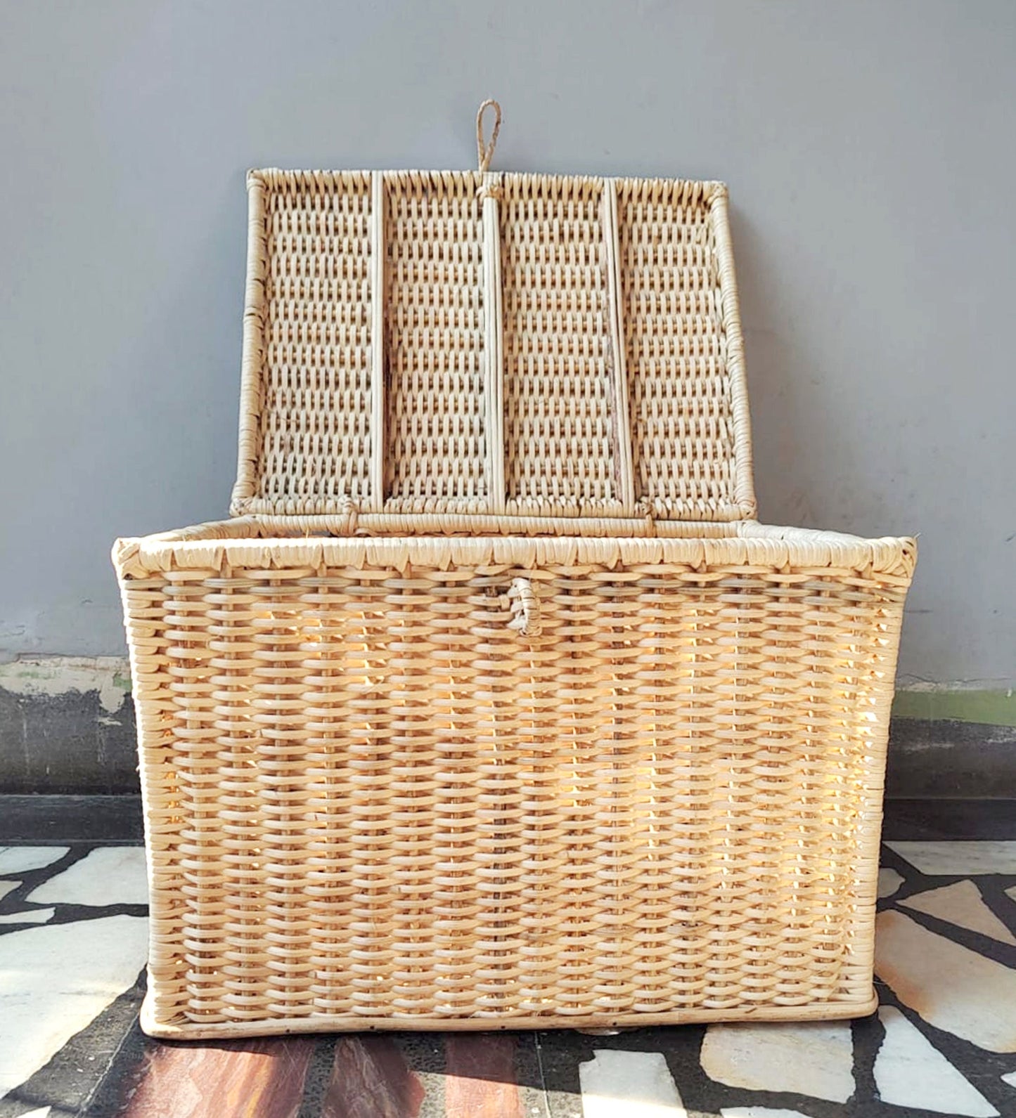 wicker basket organizer, hand woven Rattan basket set of 3