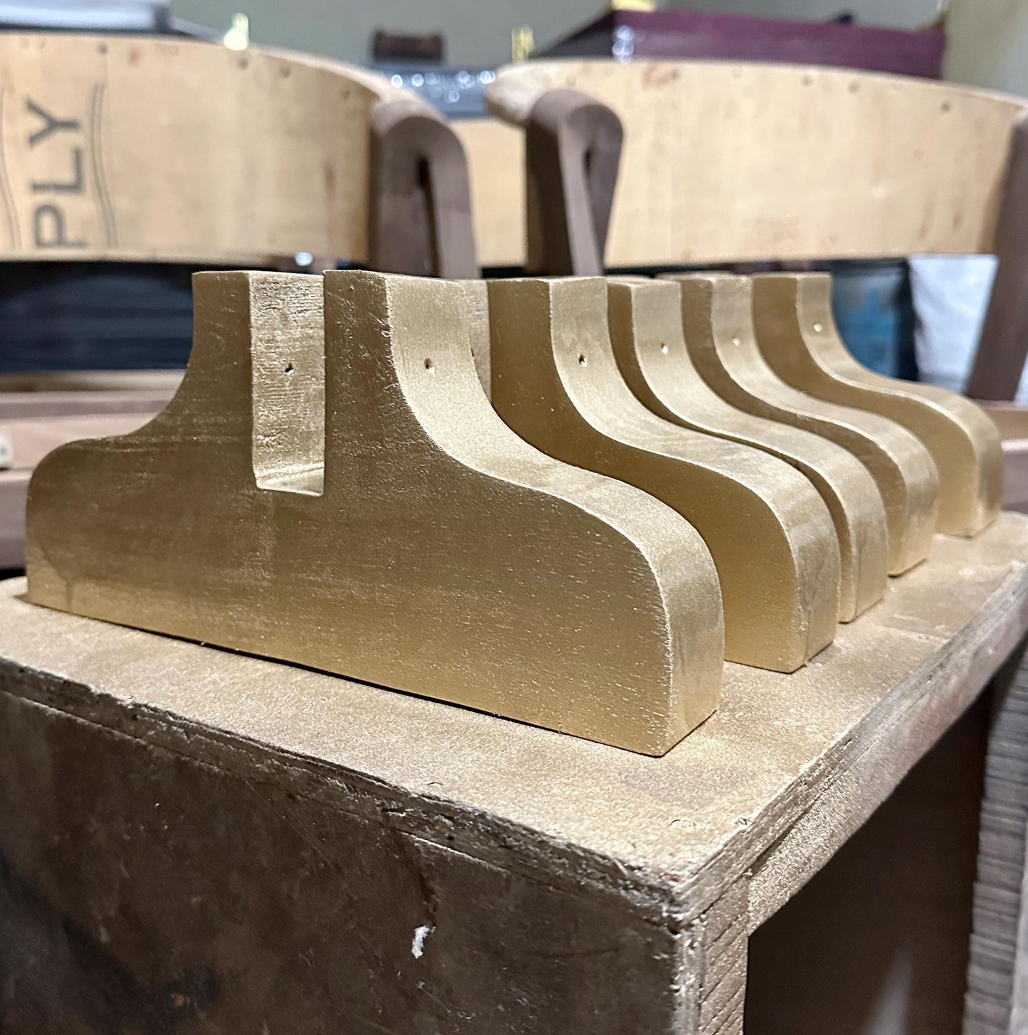 Handmade Wooden Divider Stands: Gold Solid Wood, Home & Office