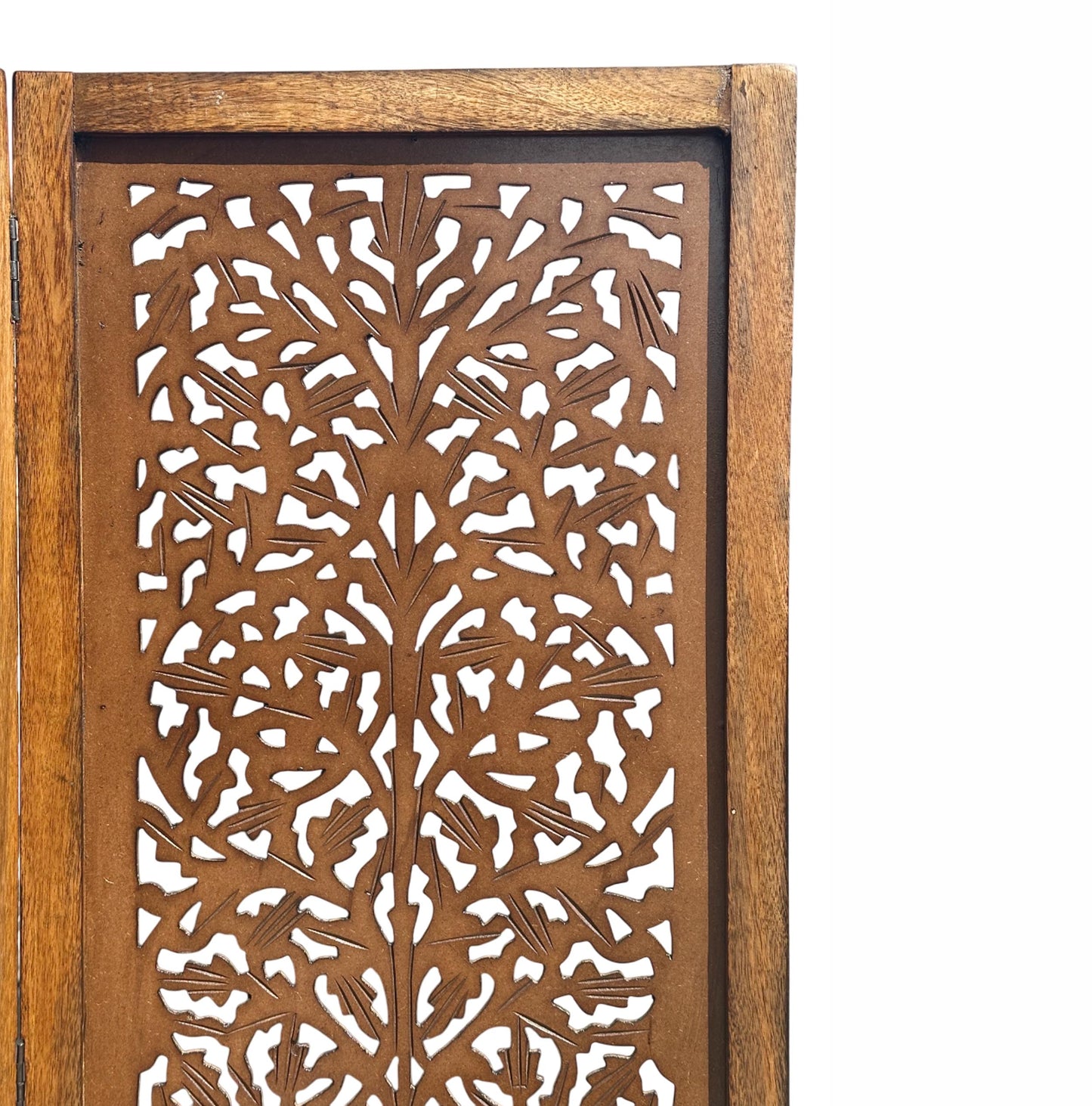 Mid century Big Mesh Design Wooden Folding Divider, Partition, Handmade Self standing separator