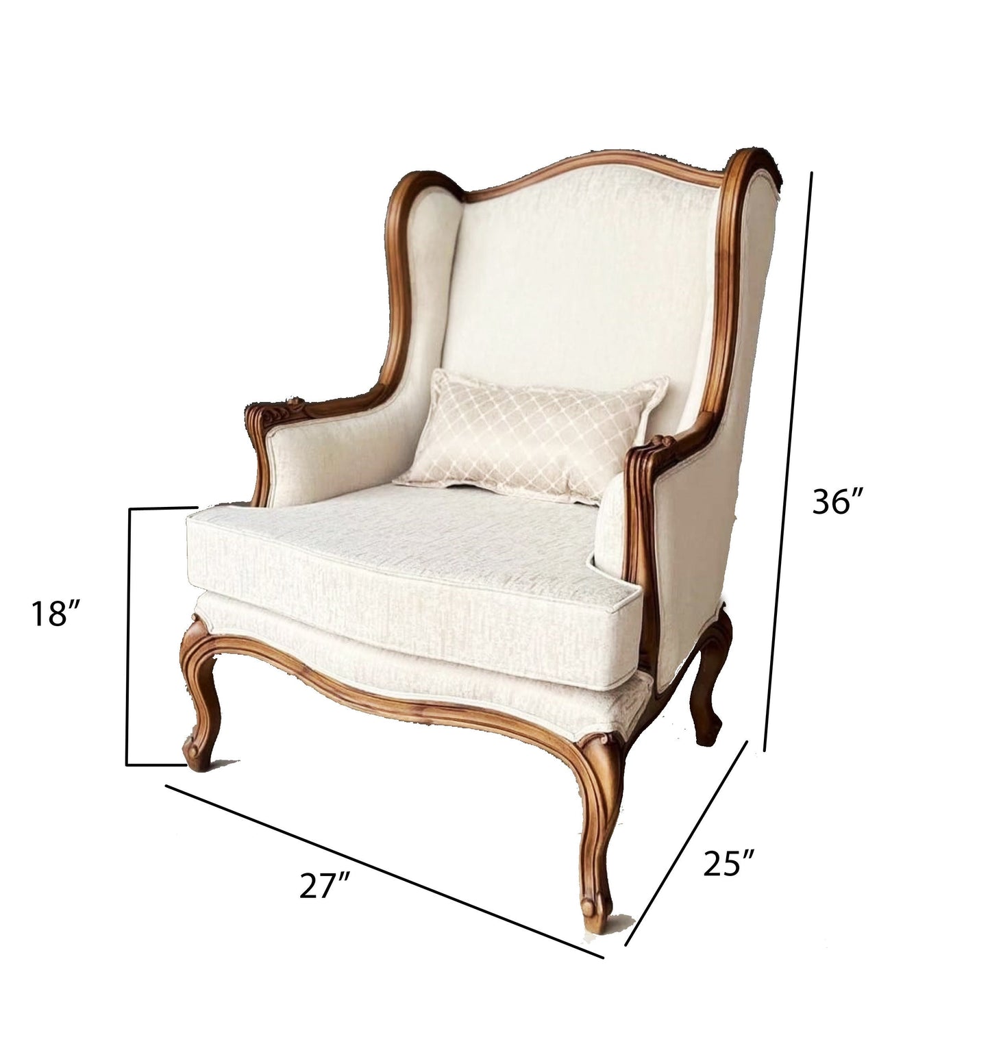 Handmade Mid-Century Armchair: Italian Design Wooden Reading Chair (Set of 2)