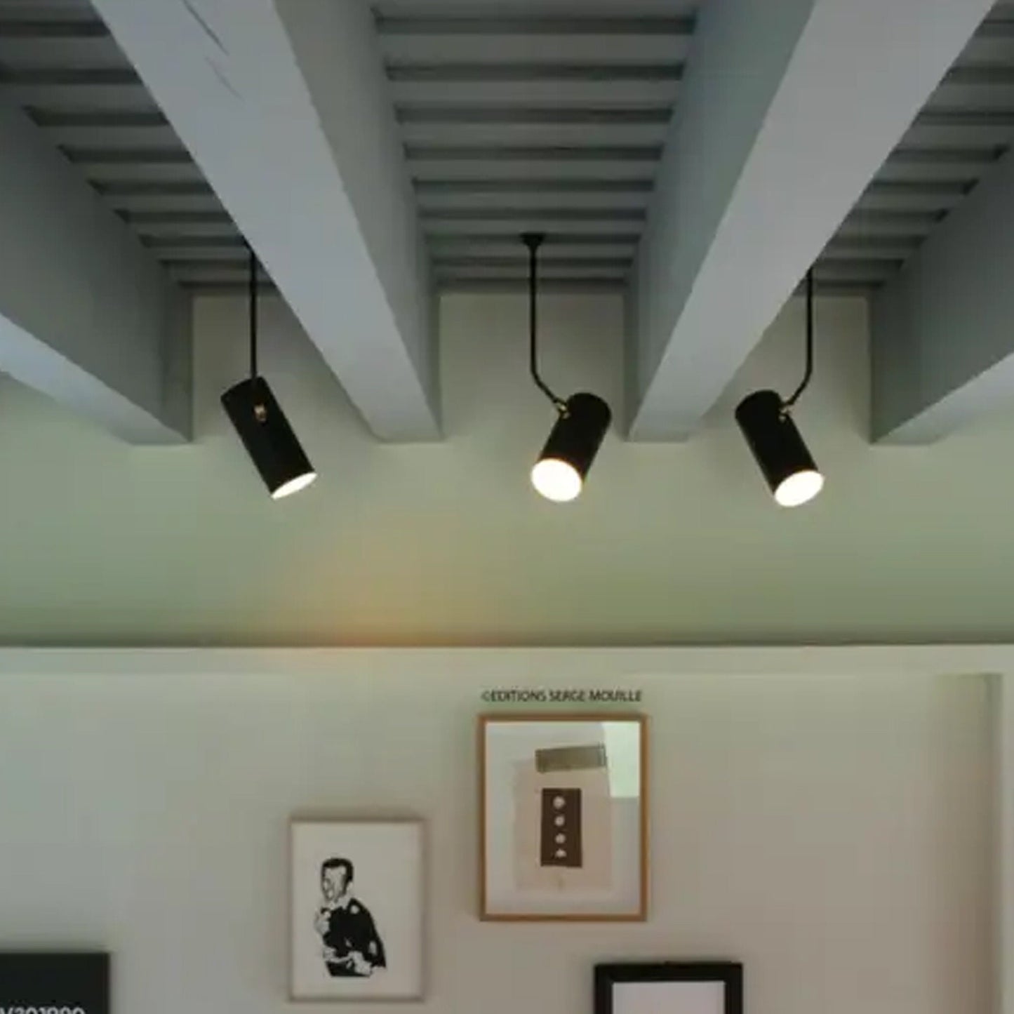 Handmade Brass Mid-Century Pendant Light - L Shape Ceiling Fixture