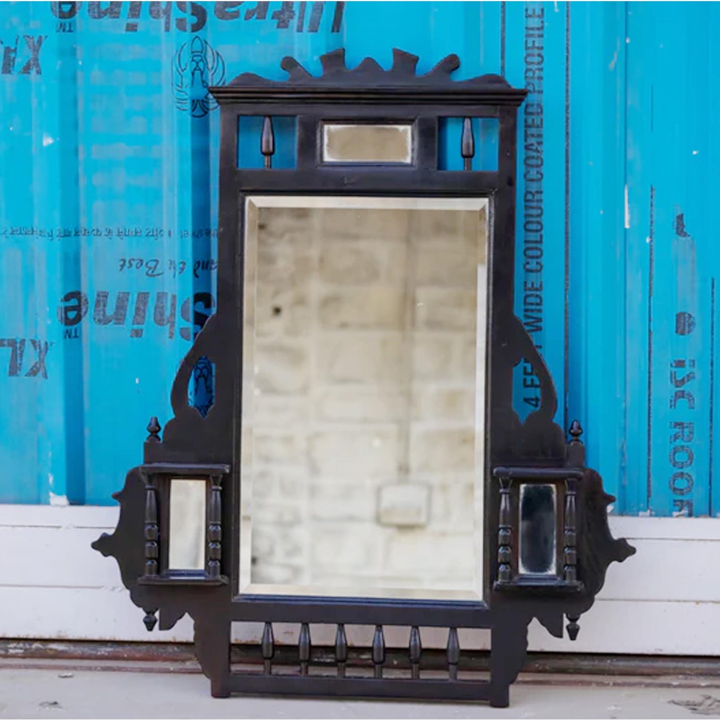 Handmade French Style Wood Wall Mirror Frame: 31x38 In