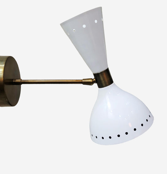 Handmade Italian Brass Wall Sconce: Mid-Century Modern Light Fixture