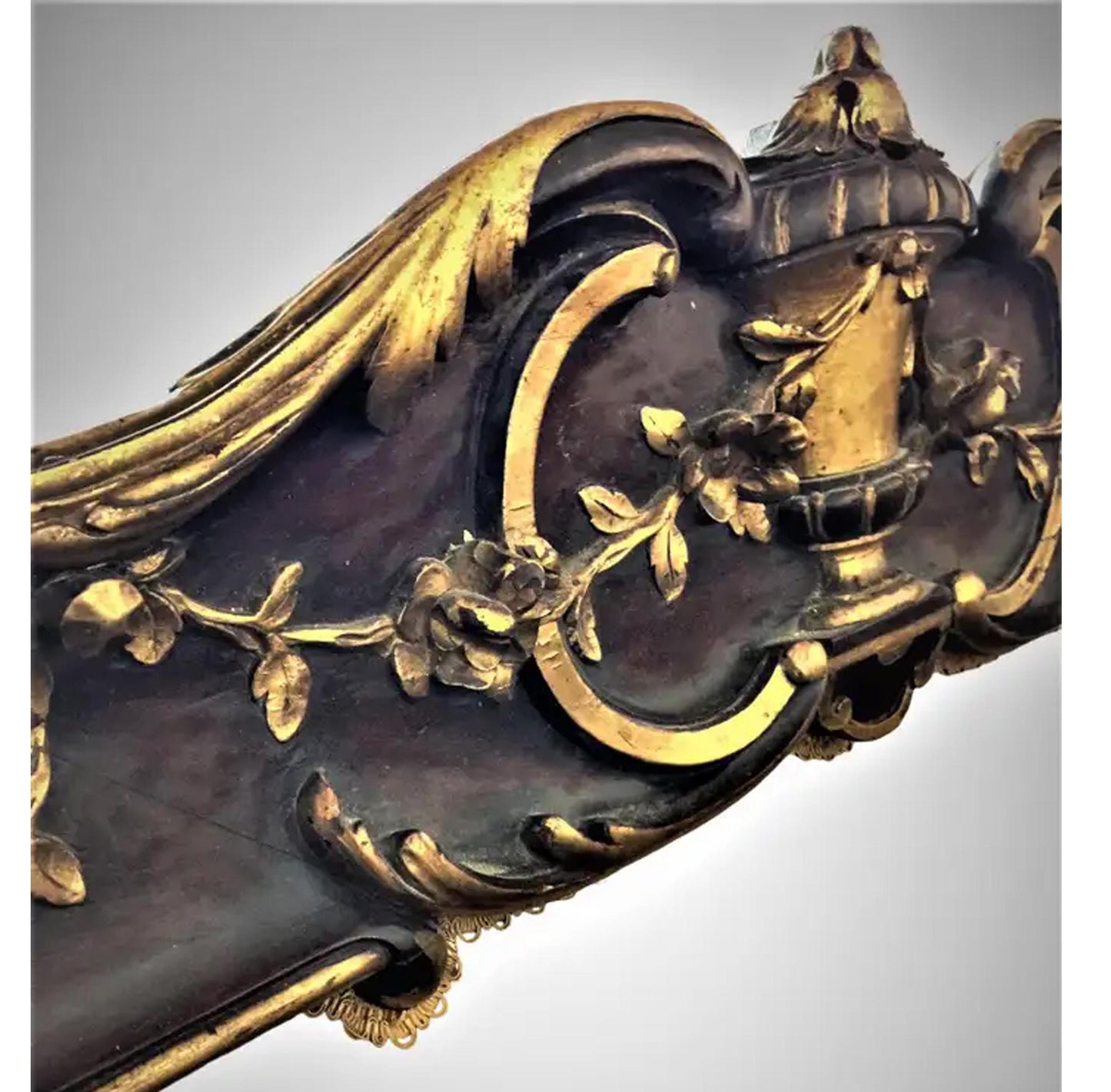 Giltwood Queen Bed Frame: 19th Century Italian Empire Style