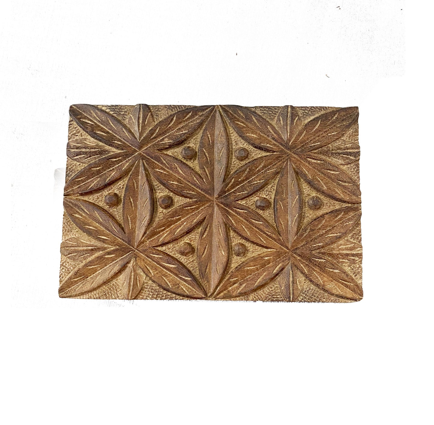 Handmade Wood Carving Box: Mid-Century Jewelry Box