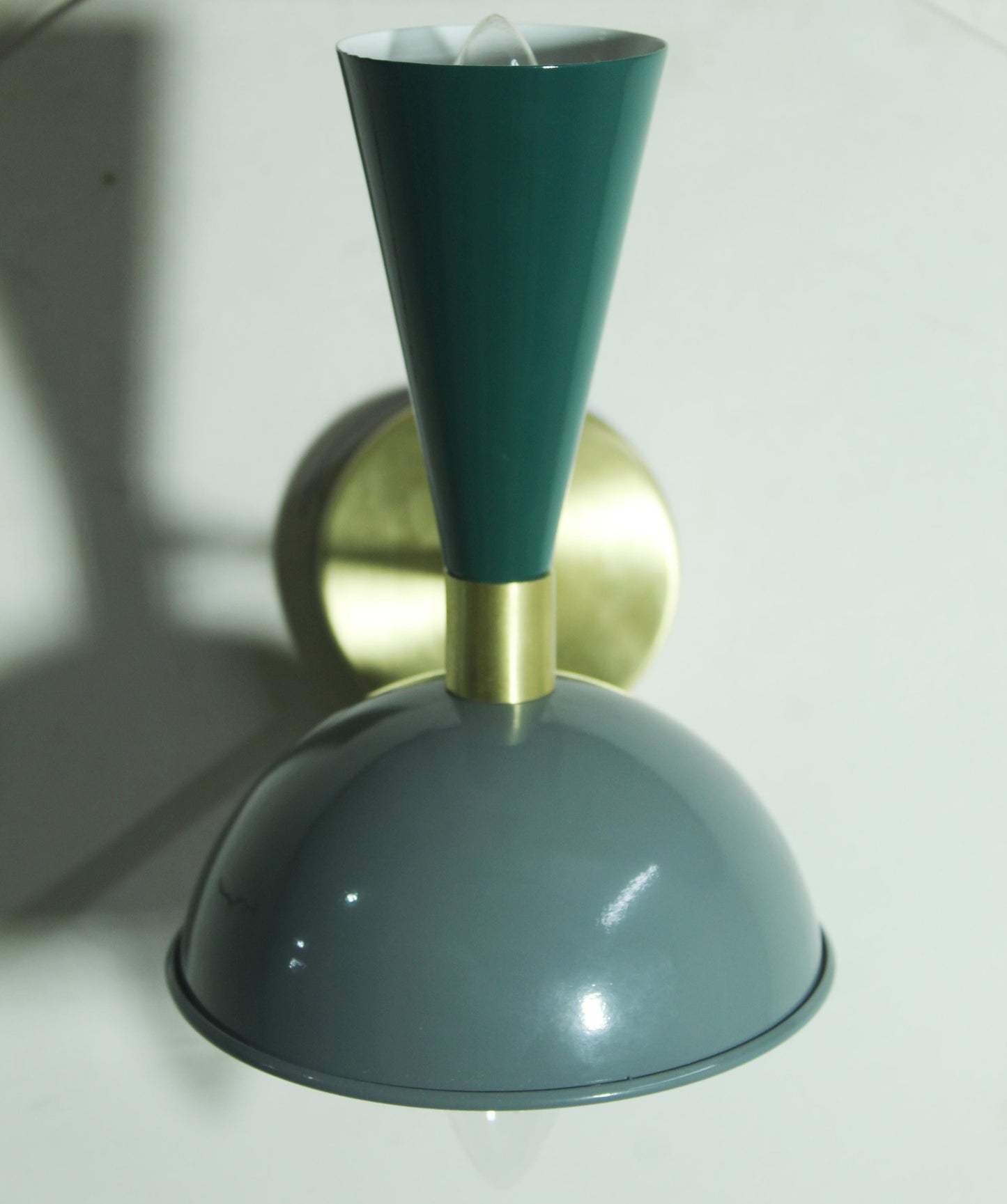 Handmade Brass Diabolo Wall Sconce: Mid-Century Modern Articulated Light