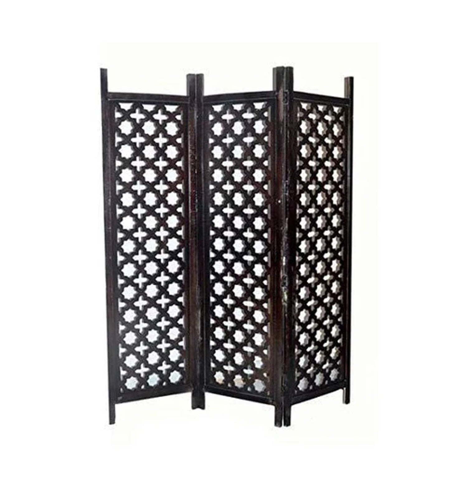 Handmade Walnut Folding Room Divider - 7 ft Tall