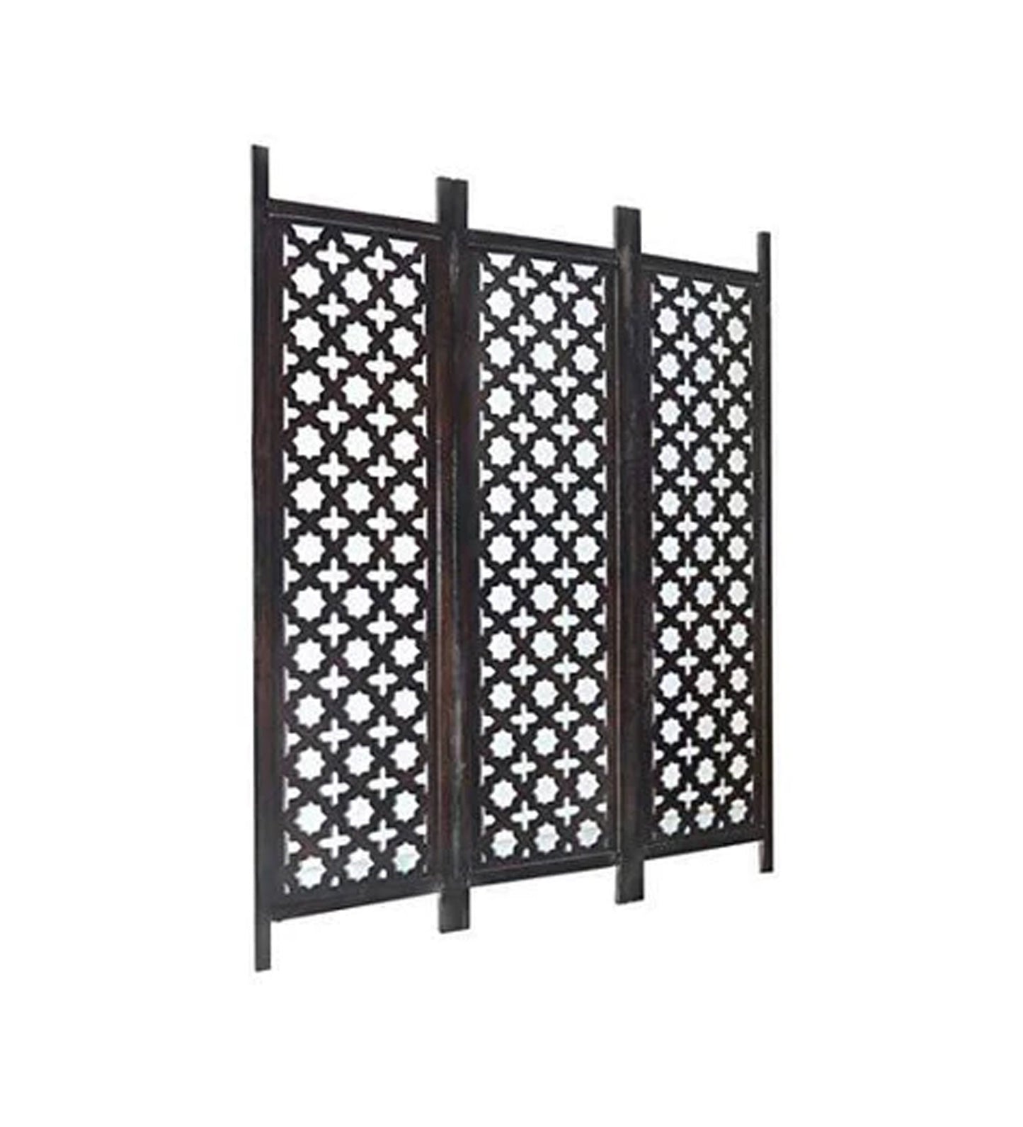 Handmade Walnut Folding Room Divider - 7 ft Tall