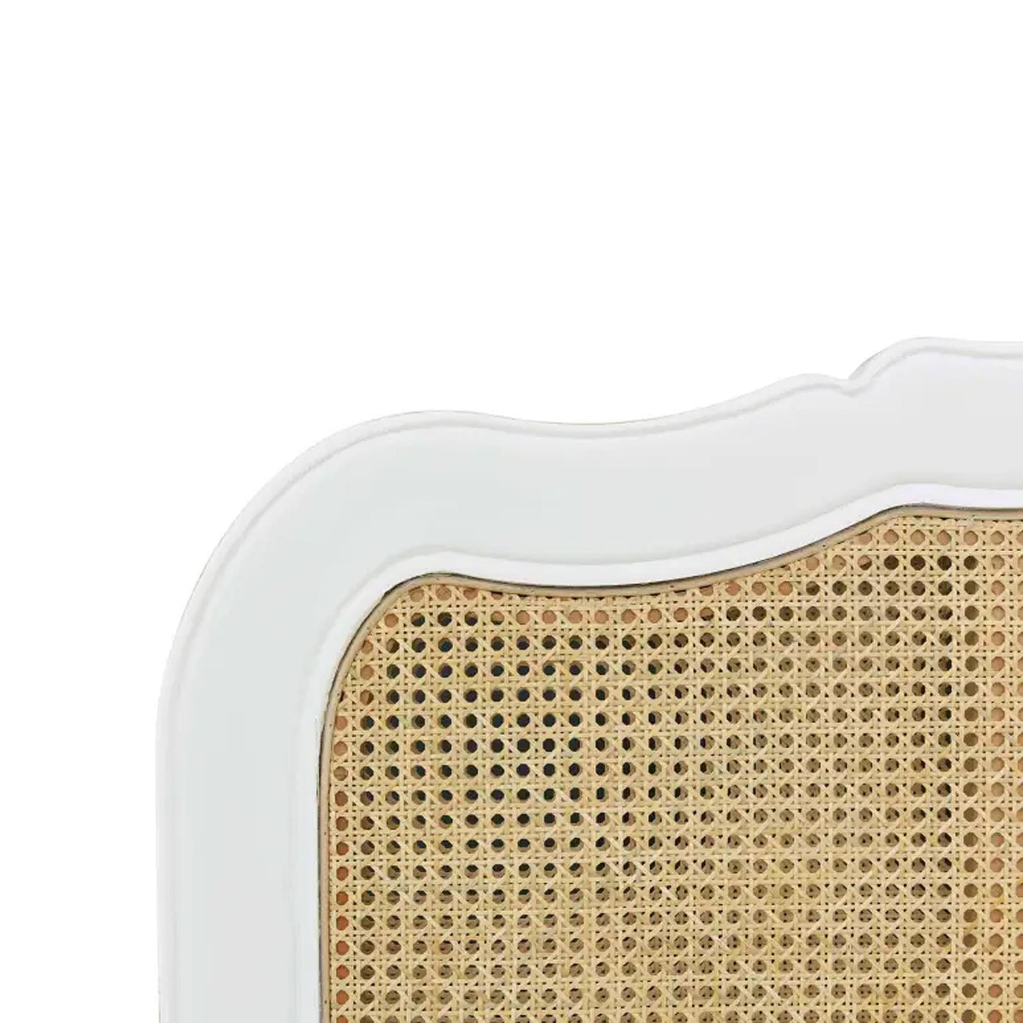 Handmade White Oak & Cane King Bed Frame - Mid Century Modern