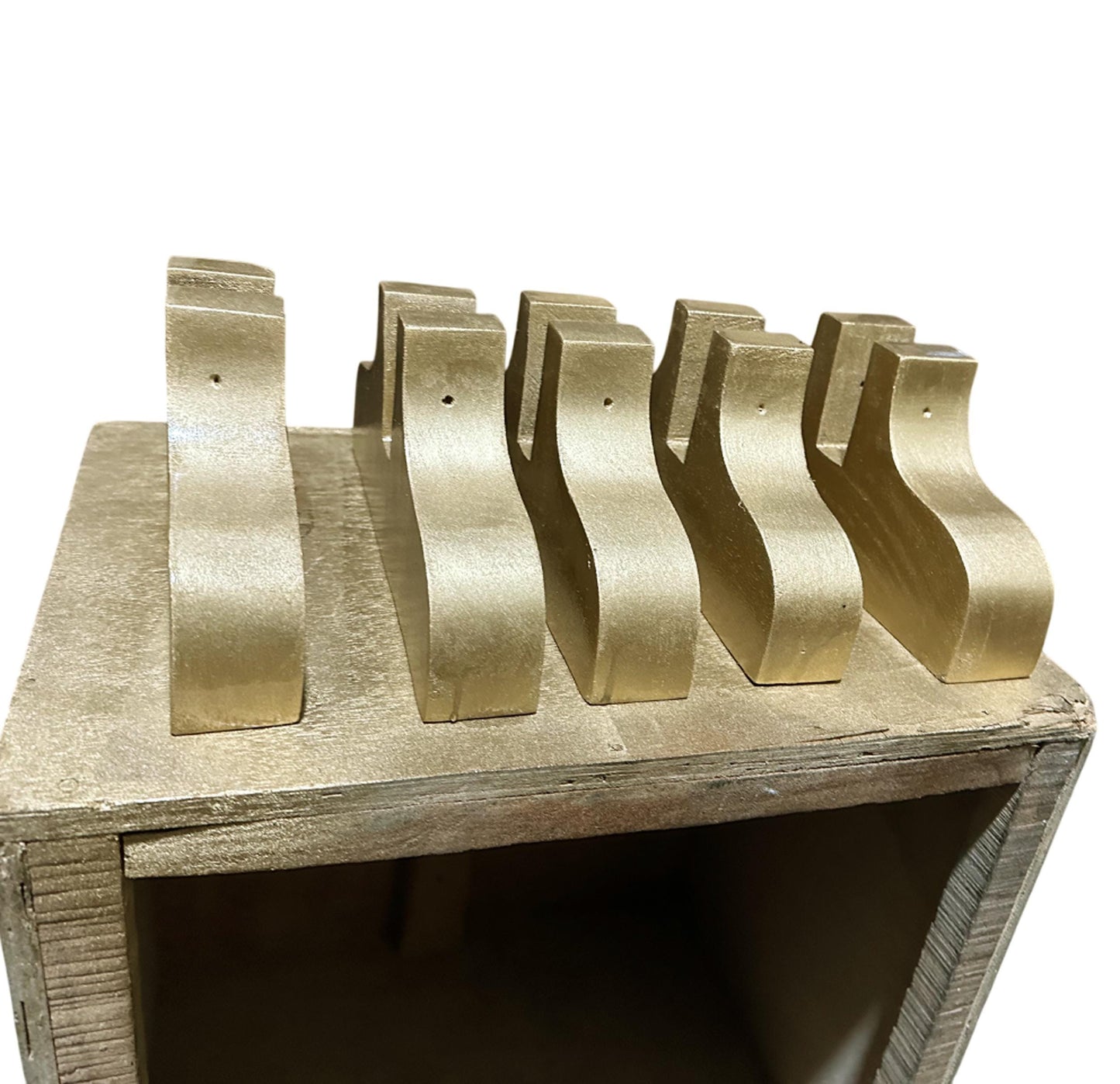 Handmade Wooden Divider Stands: Gold Solid Wood, Home & Office