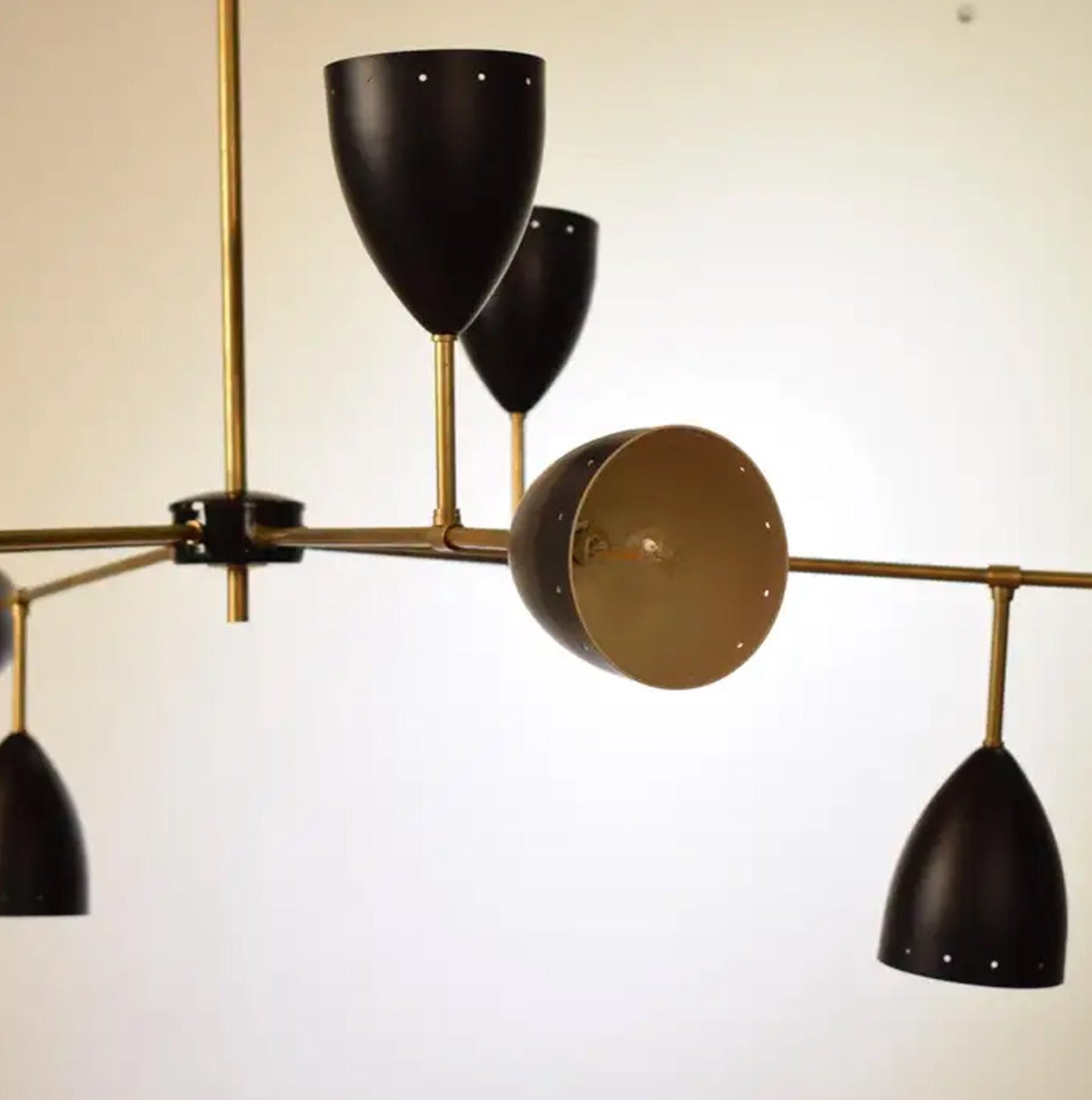 10 Light Modern Brass Ceiling light, handmade Italian fixture