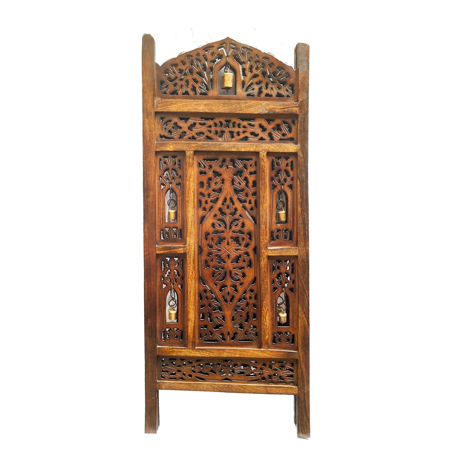 Mid century Bell Design Wooden Small Folding Divider, Partition, Handmade Self standing separator