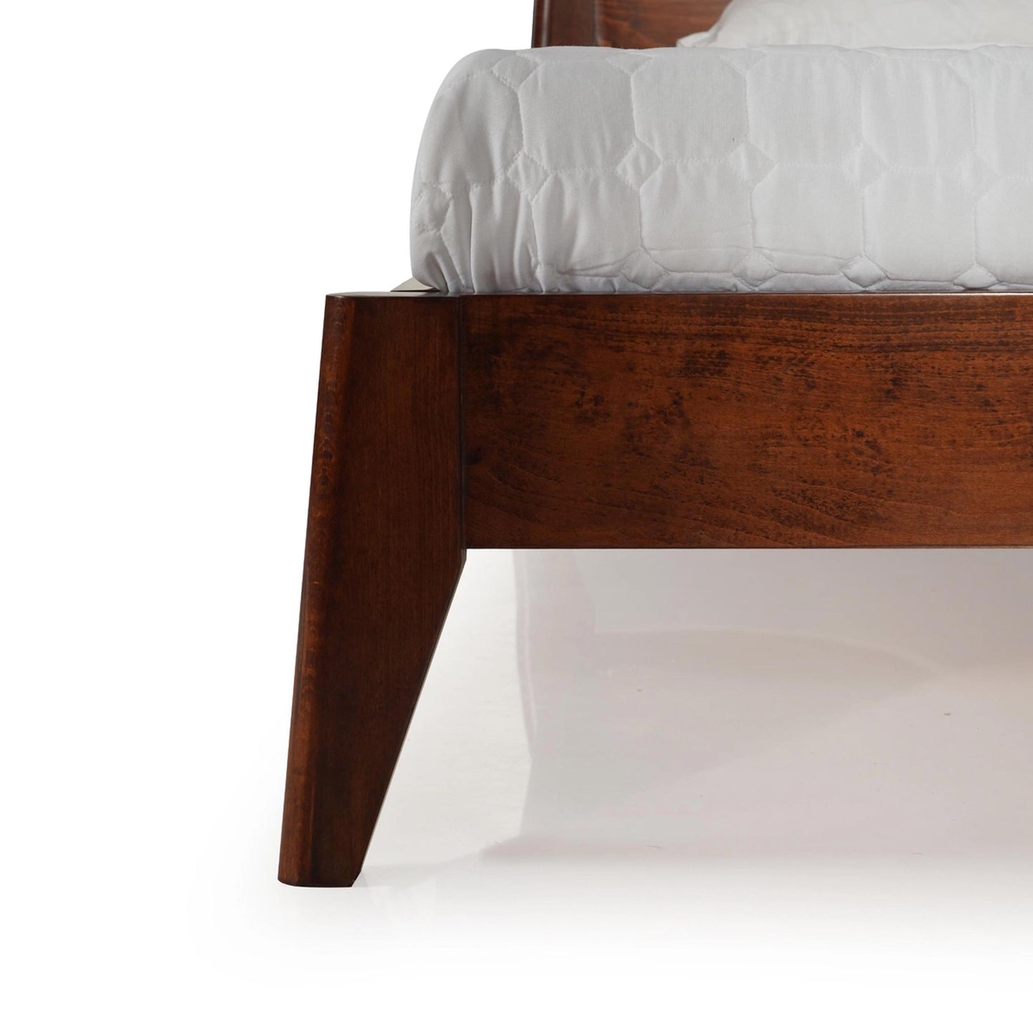 Handmade Mid-Century Modern Walnut Twin Bed Frame