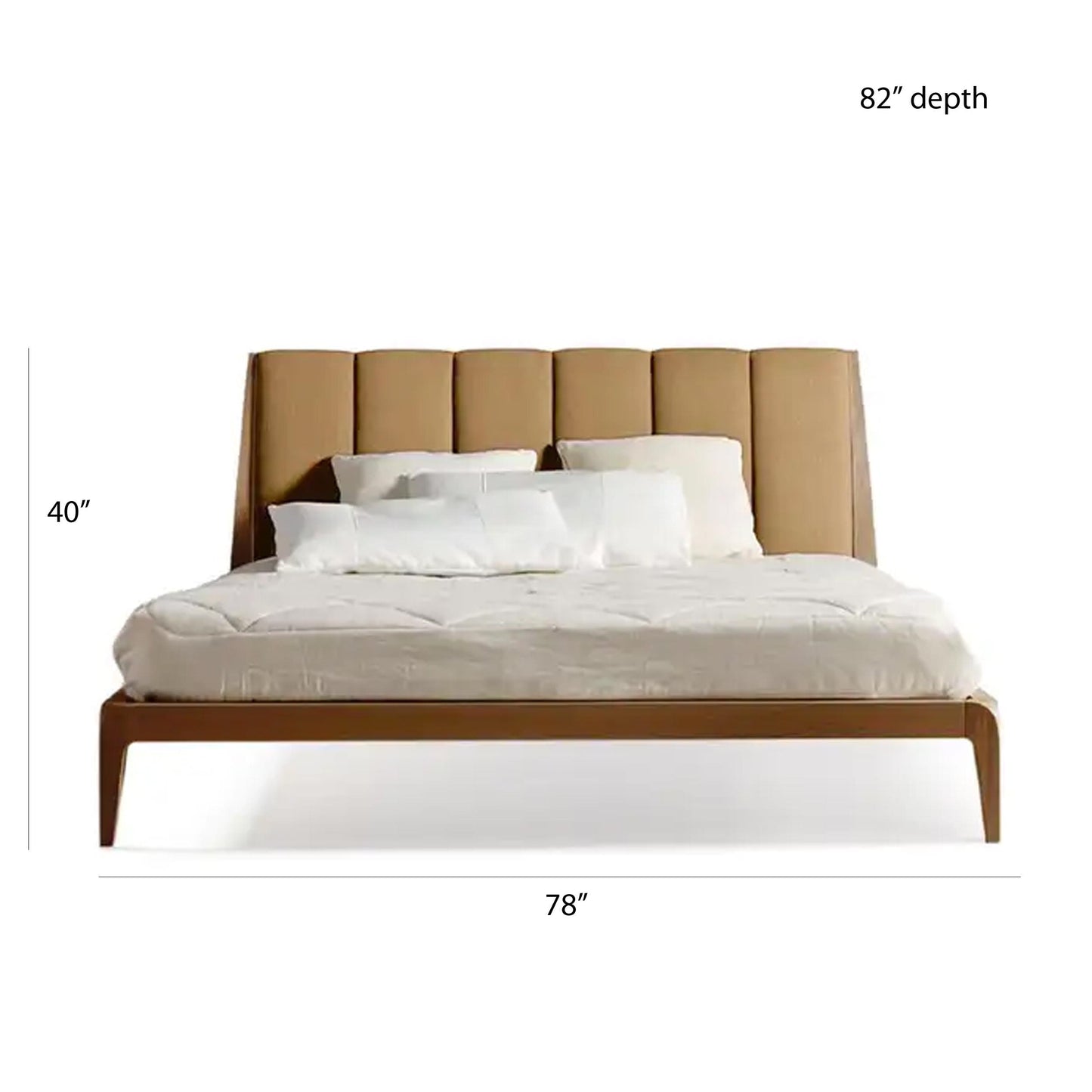 Handmade Solid Wood Upholstered Bed Frame: Bohemian Low Post Design