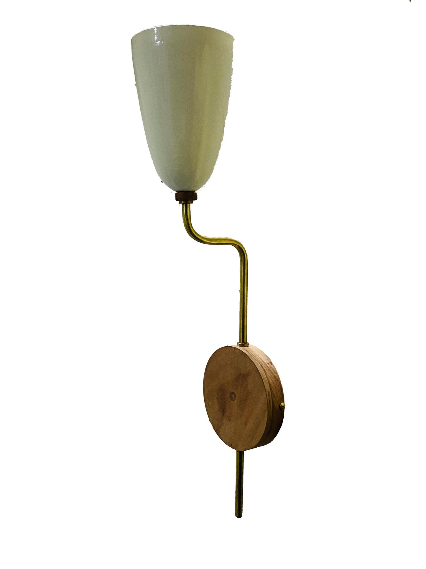 Lola Sconce handmade wood and brass wall light Italian fixture