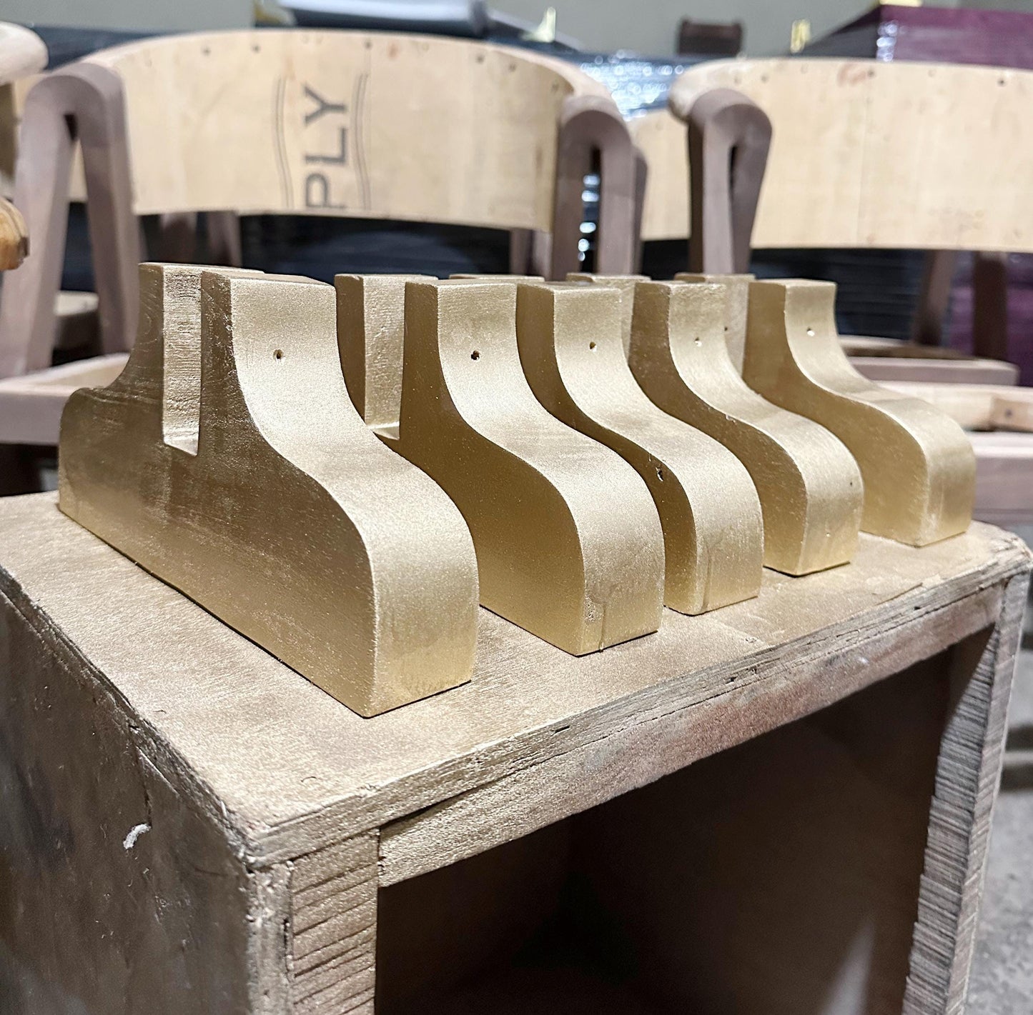 Handmade Wooden Divider Stands: Gold Solid Wood, Home & Office