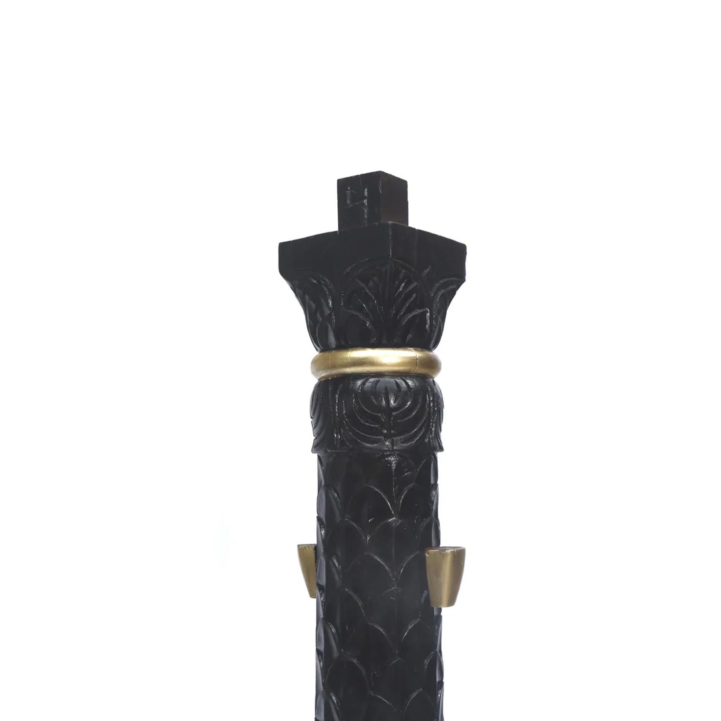 Handmade Teak Wood Swing: Elephant Carving, Brass Chain, Customizable