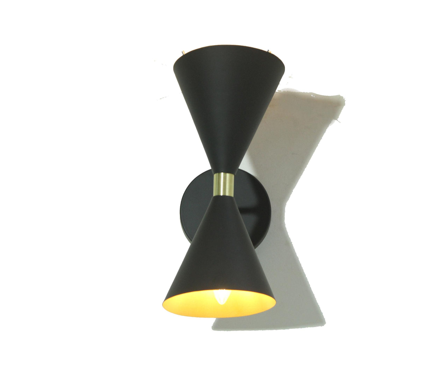 Handmade Brass 2-Light Wall Sconce - Mid-Century Modern Italian Lighting