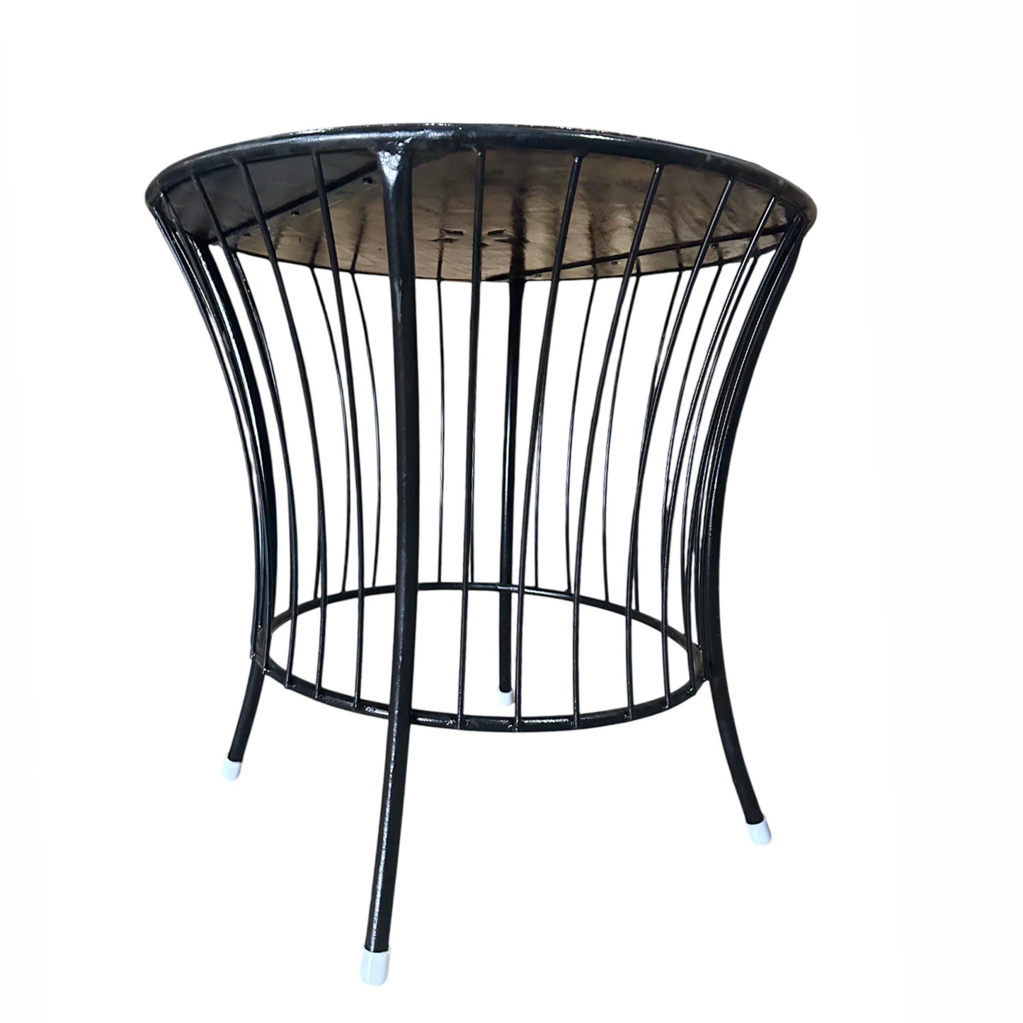 Hand Carved Mango Wood Coffee Table: Wrought Iron & Leaf Design