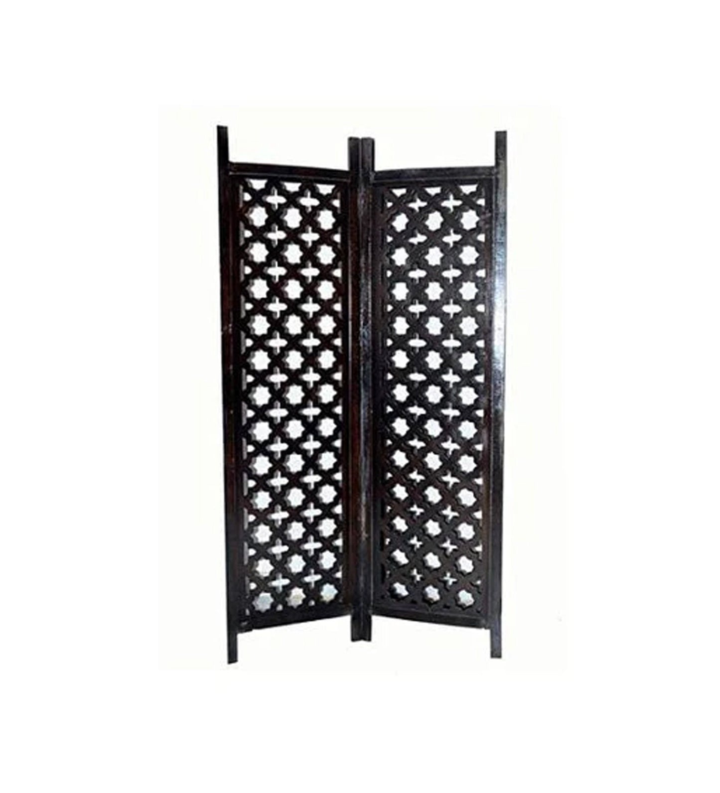 Handmade Walnut Folding Room Divider - 7 ft Tall