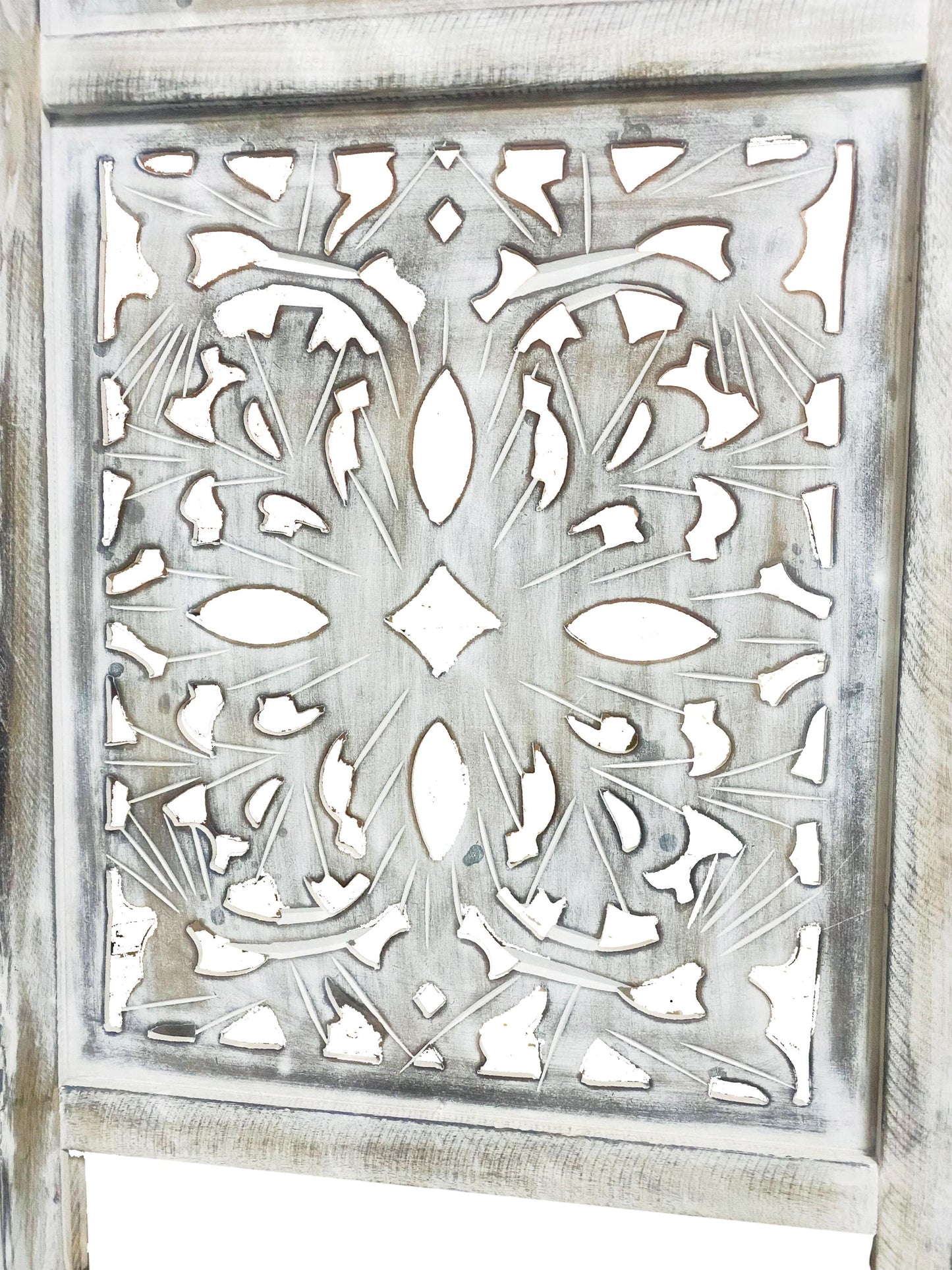 Handmade Wooden Folding Room Divider: Mid-Century Modern Partition