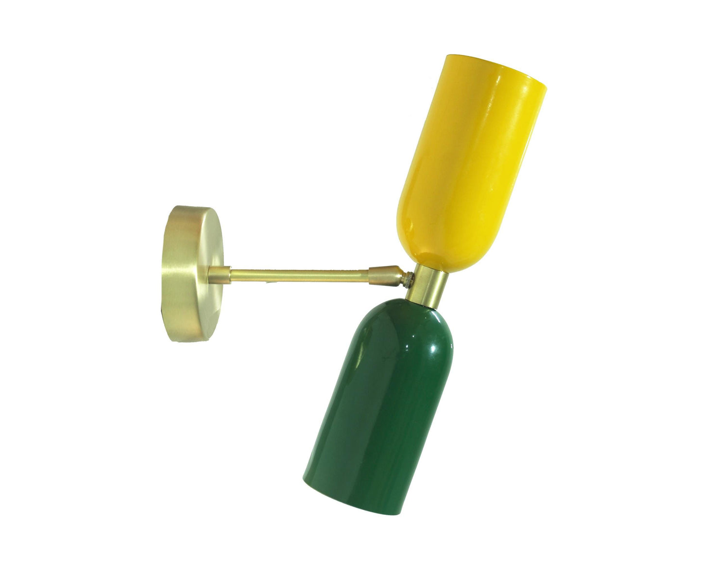 Handmade Brass Two-Light Wall Sconce: Modern Italian Fixture