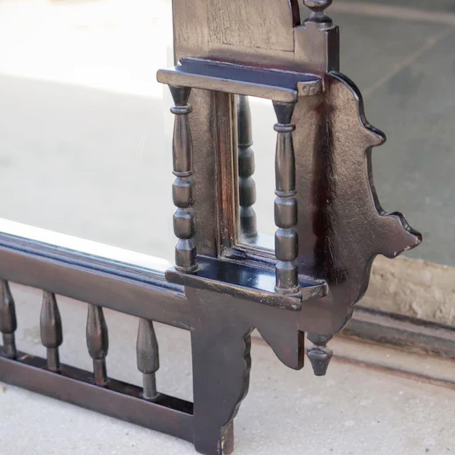 Handmade French Style Wood Wall Mirror Frame: 31x38 In