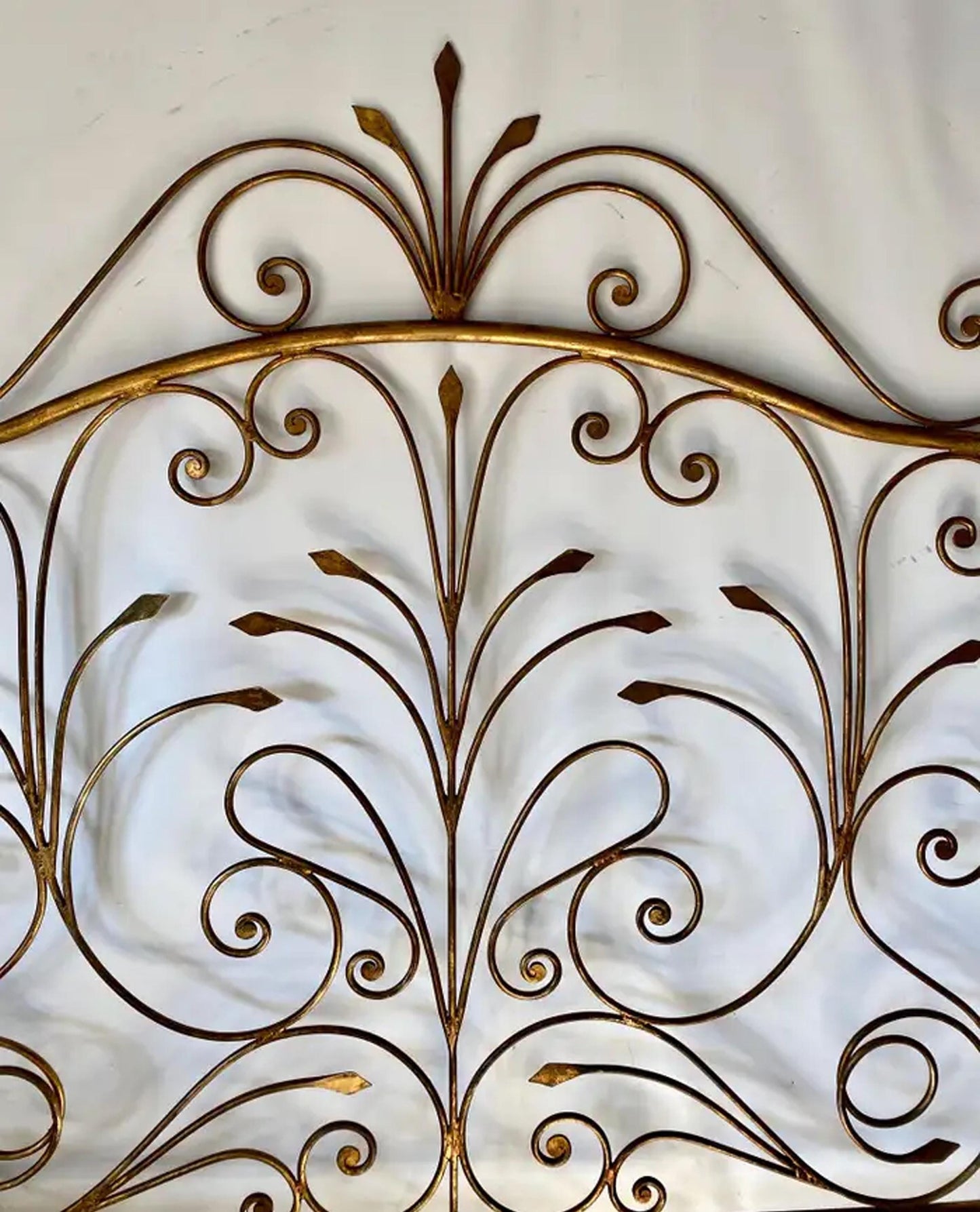 Hollywood Regency Metal Headboard: King/Queen French Louis XV Style