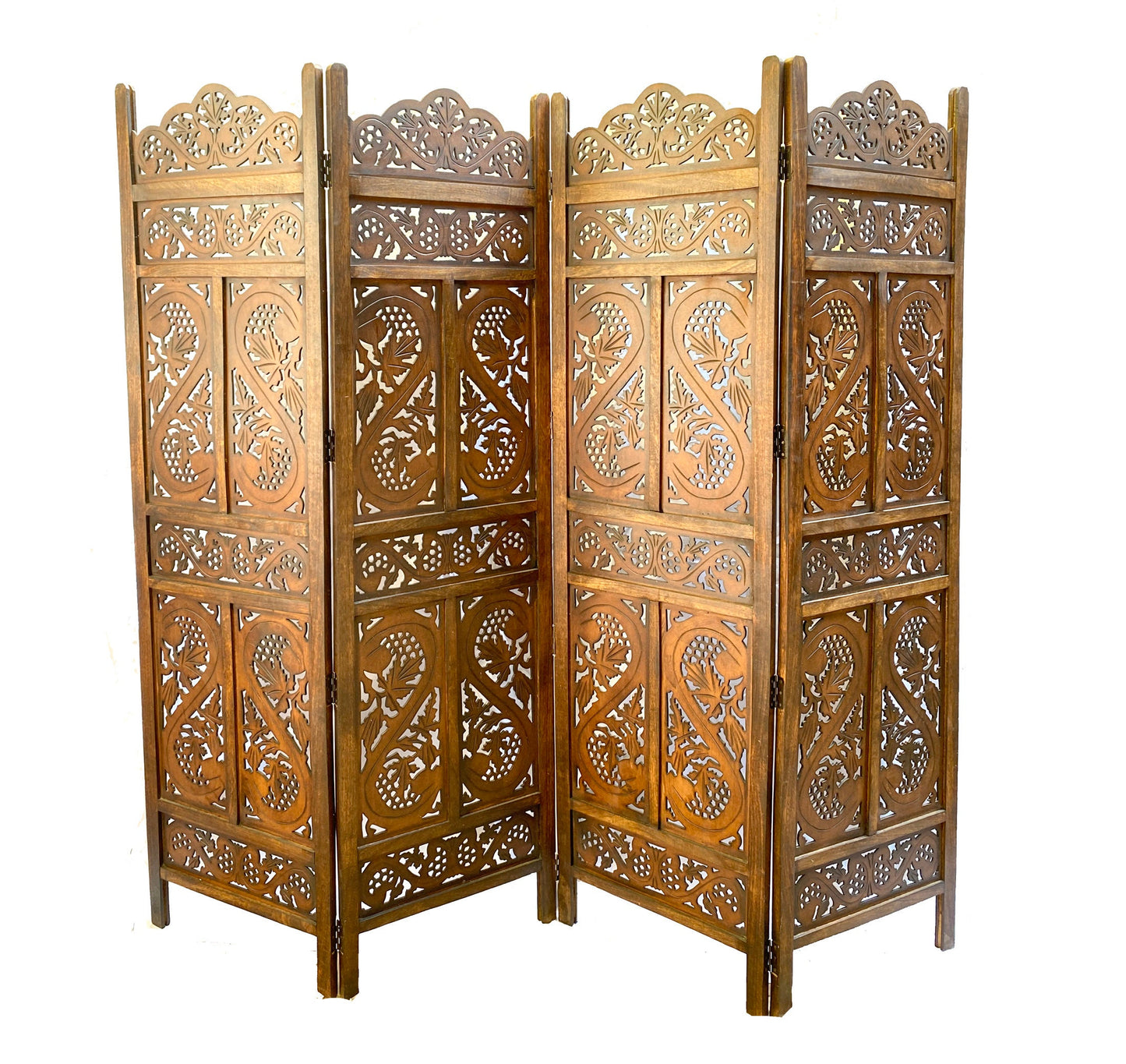 Mid century design Wooden Folding Divider, Partition, Handmade Self standing separator