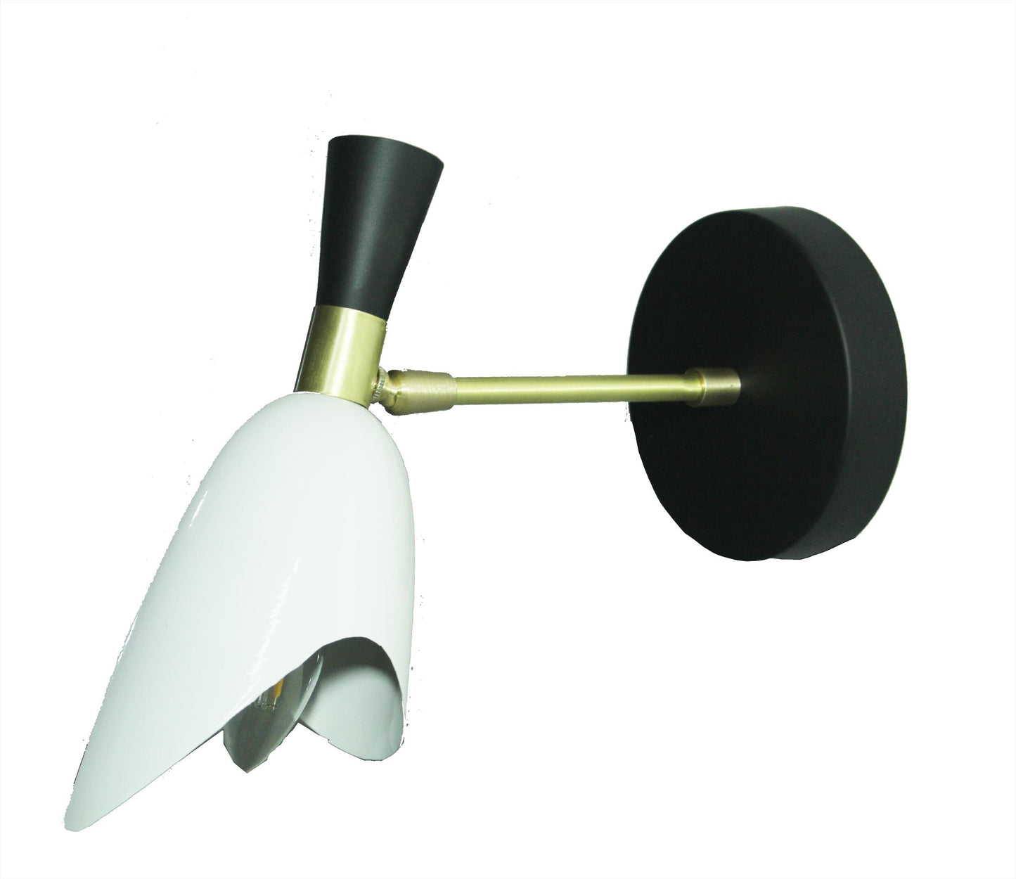 Handmade Italian Brass Wall Sconce: Mid-Century Modern Light Fixture