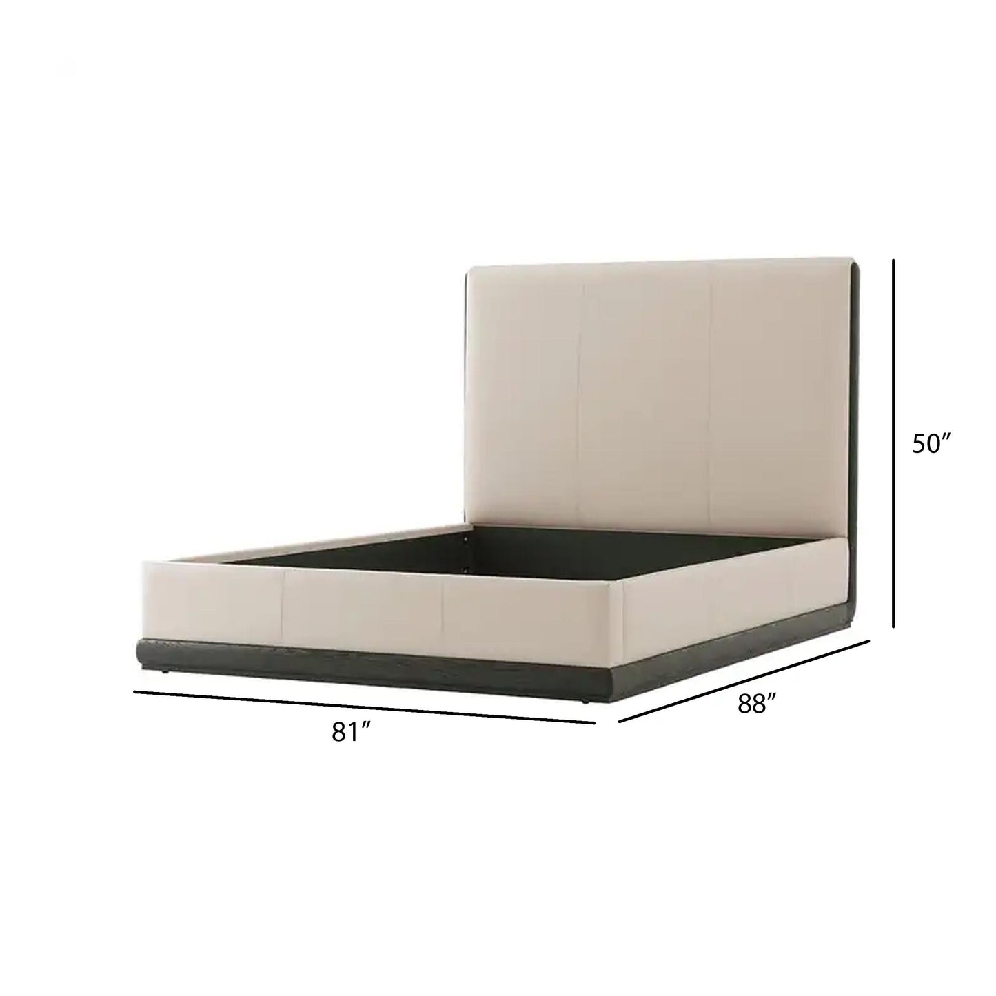 Handmade Leather Upholstered King Bed: Modern Bohemian Bed Frame