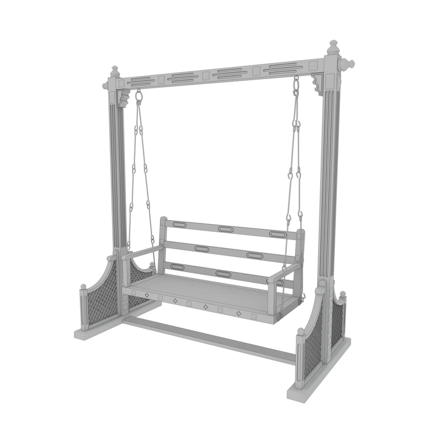 Handmade Teak Wood Swing: Modern Indoor/Outdoor Jhula