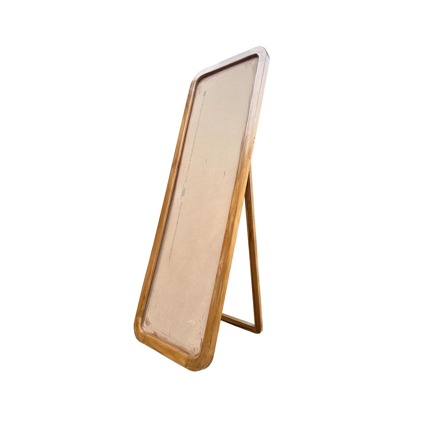 Handmade Teak Wood Mirror Frame: Mid Century Modern, Free Standing or Wall Mount