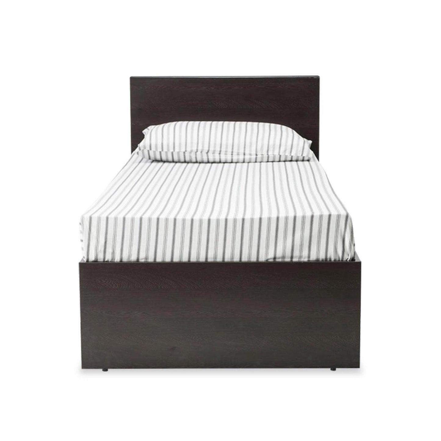 Mid Century Modern Twin Bed Frame: Handmade Walnut, Black Finish