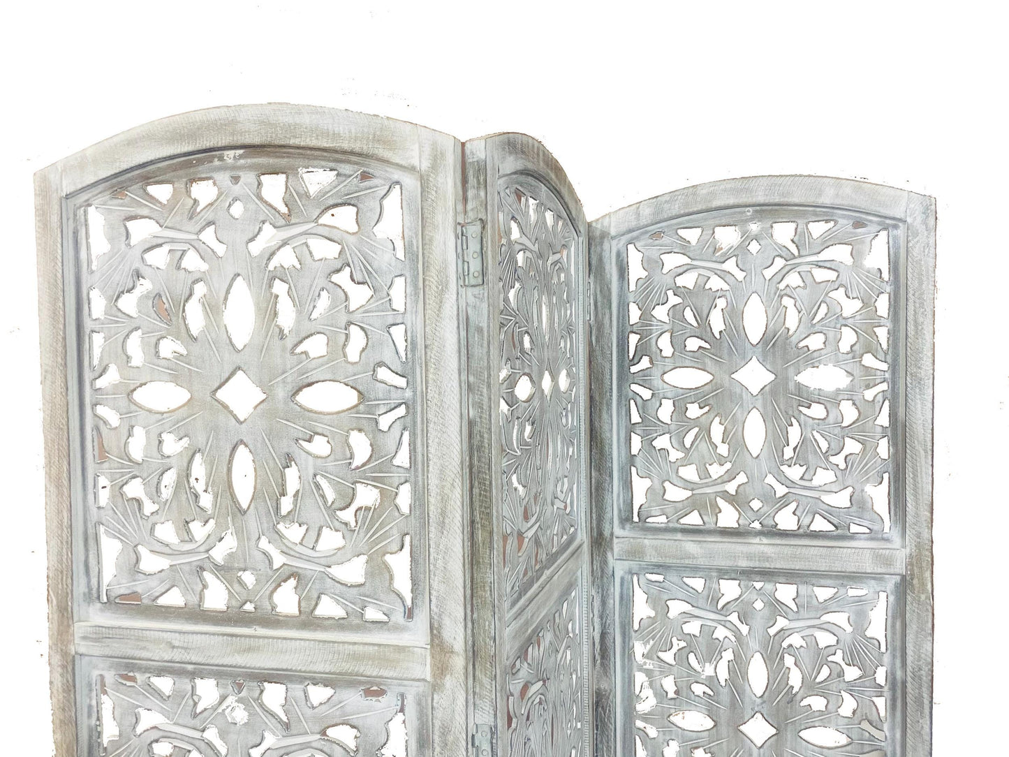 Handmade Wooden Folding Room Divider: Mid-Century Modern Partition