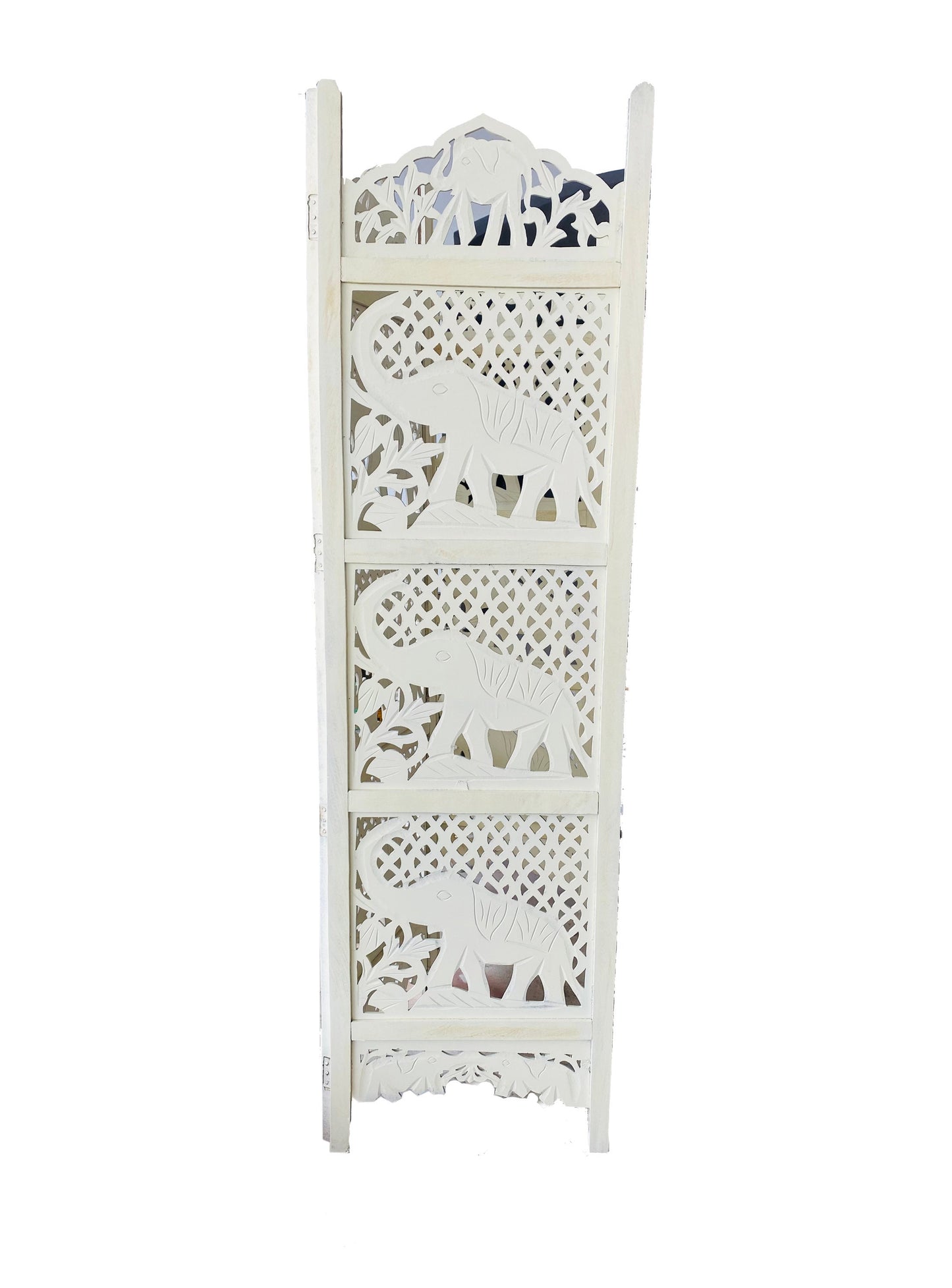 White elephant Wooden Folding Divider, Partition, Handmade Self standing separator