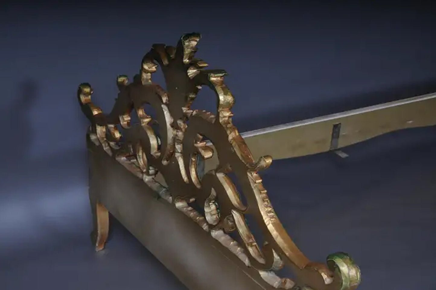 Mid Century Handmade 20th Century Rococo Gold French Louis XV Bed