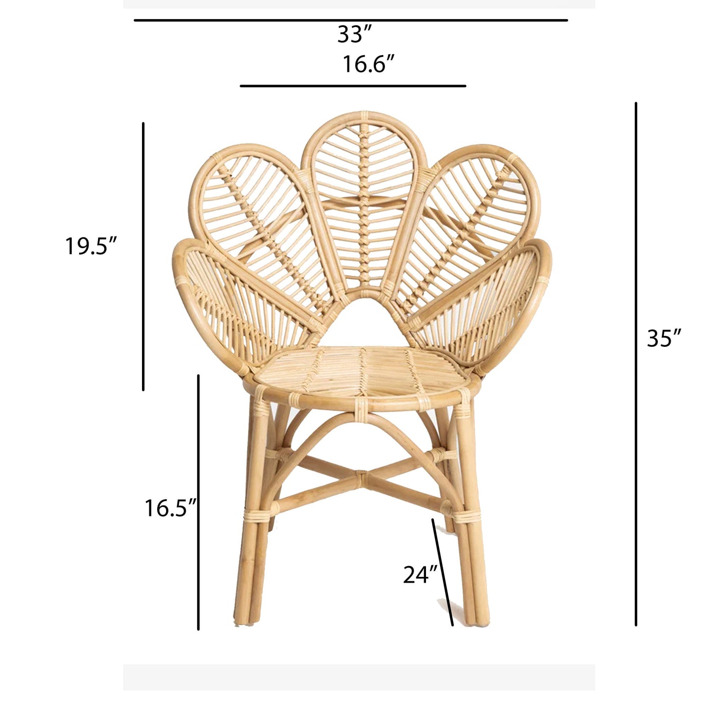 Set of 2 Wicker chair, handmade Peacock design wooden home furniture
