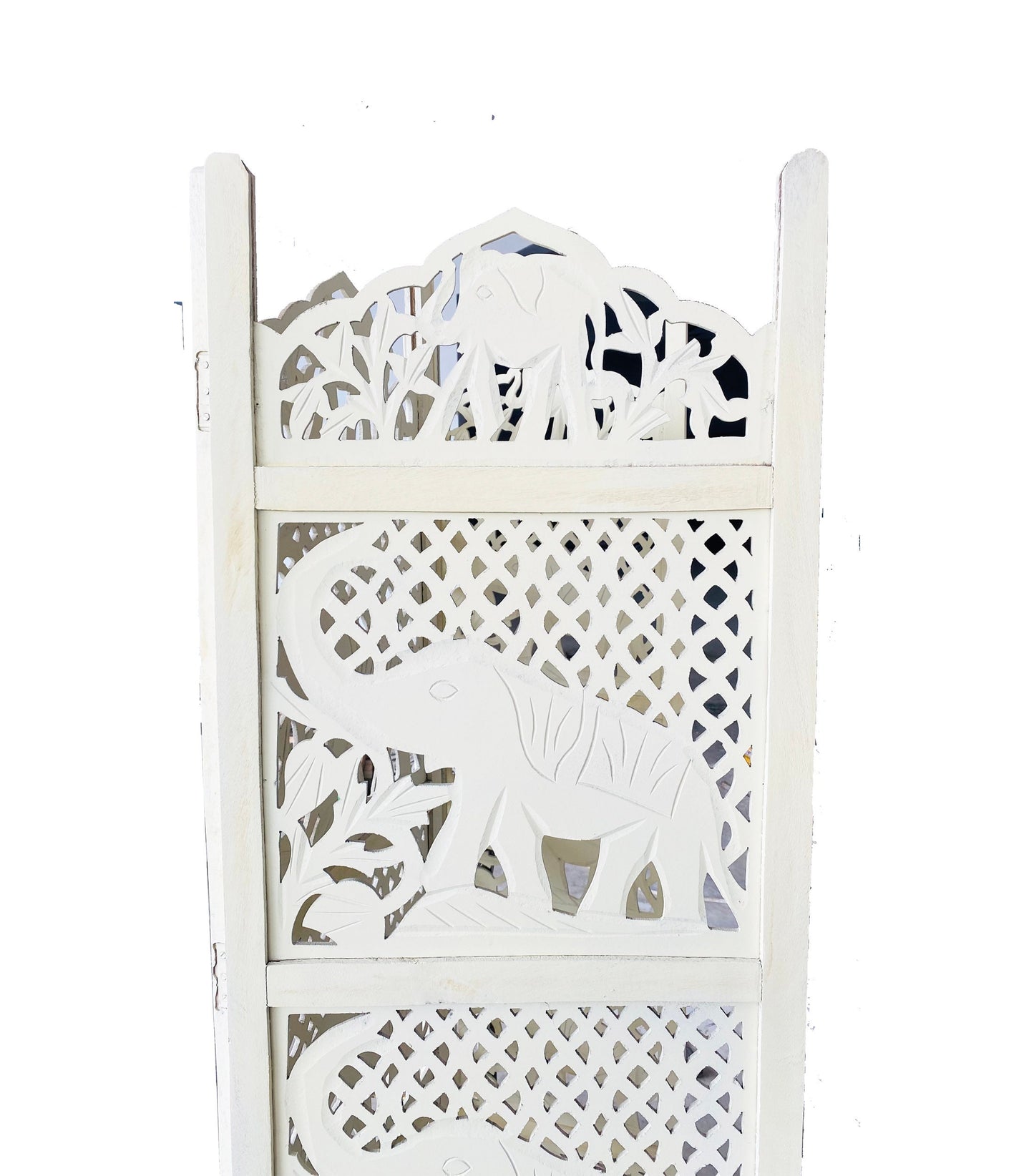 White elephant Wooden Folding Divider, Partition, Handmade Self standing separator