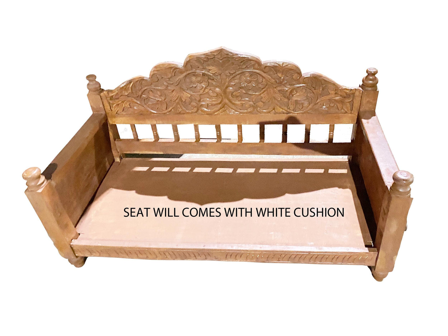 Handmade Teak Wood Swing: Traditional Jhula Decor