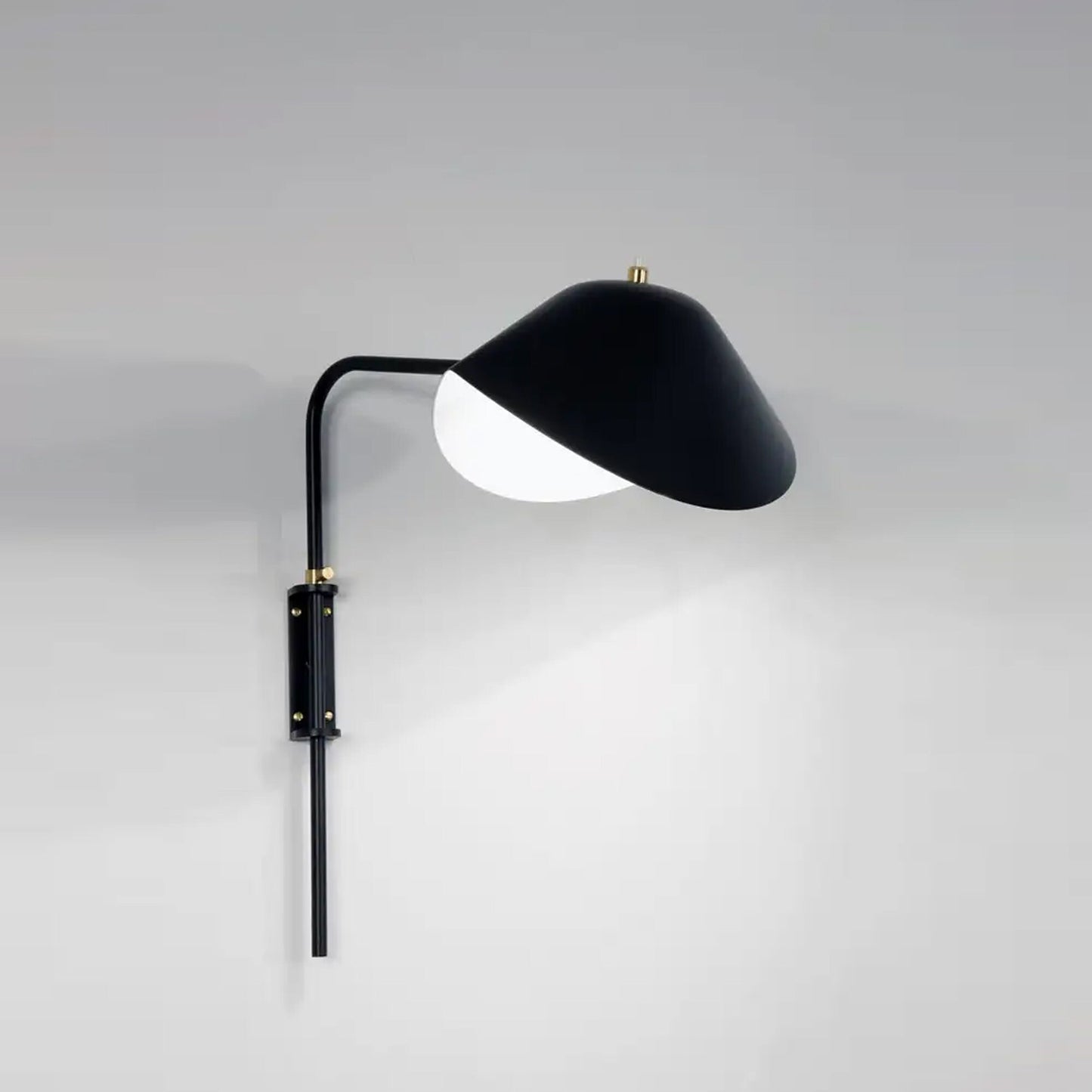 Italian Rotating wall Sconce, handmade Modern black Wall light fixture