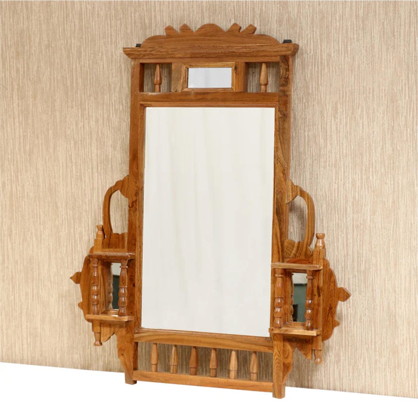 Handmade French Style Wood Wall Mirror Frame: 31x38 In