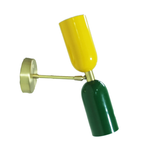 Handmade Brass Two-Light Wall Sconce: Modern Italian Fixture