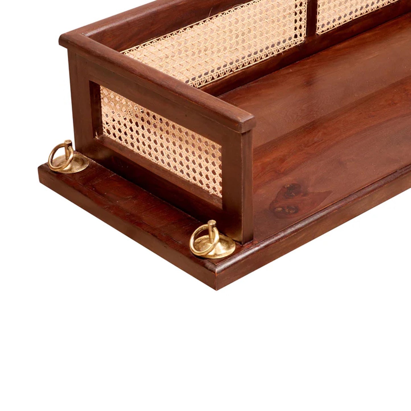 Handmade Teak Wood Swing with Brass Chain: Traditional Jhula