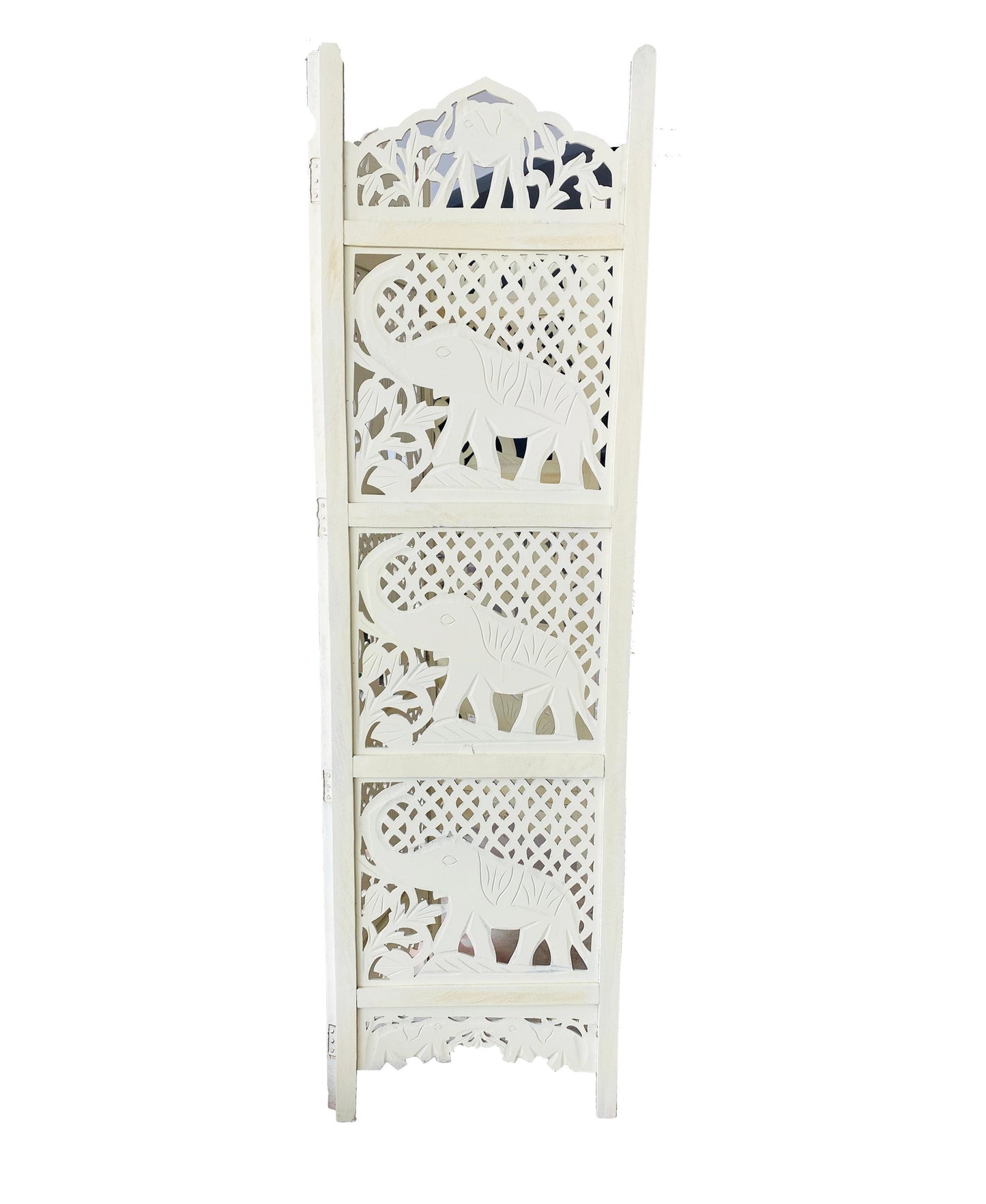 White elephant Wooden Folding Divider, Partition, Handmade Self standing separator