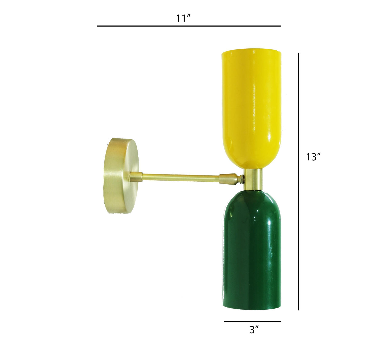 Handmade Brass Two-Light Wall Sconce: Modern Italian Fixture